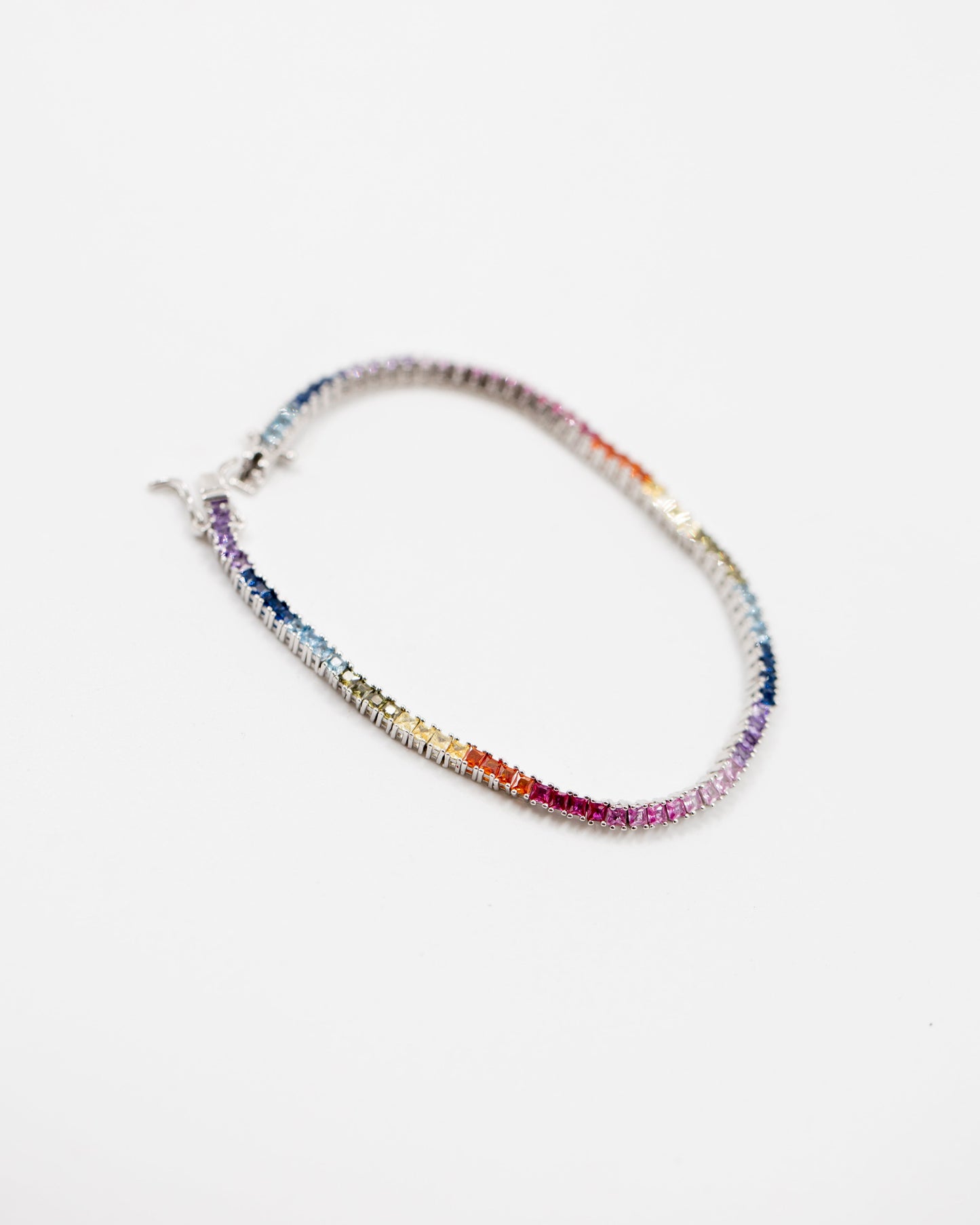 Rainbow Tennis Bracelet silver
