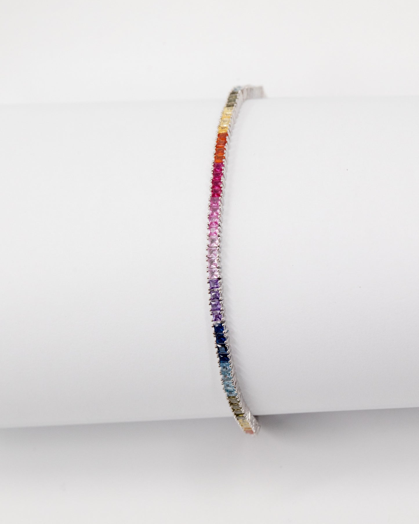 Rainbow Tennis Bracelet silver