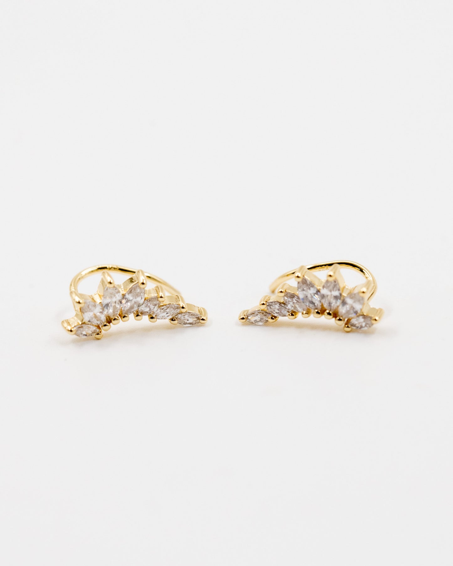 Diamond Ear Climber Earrings