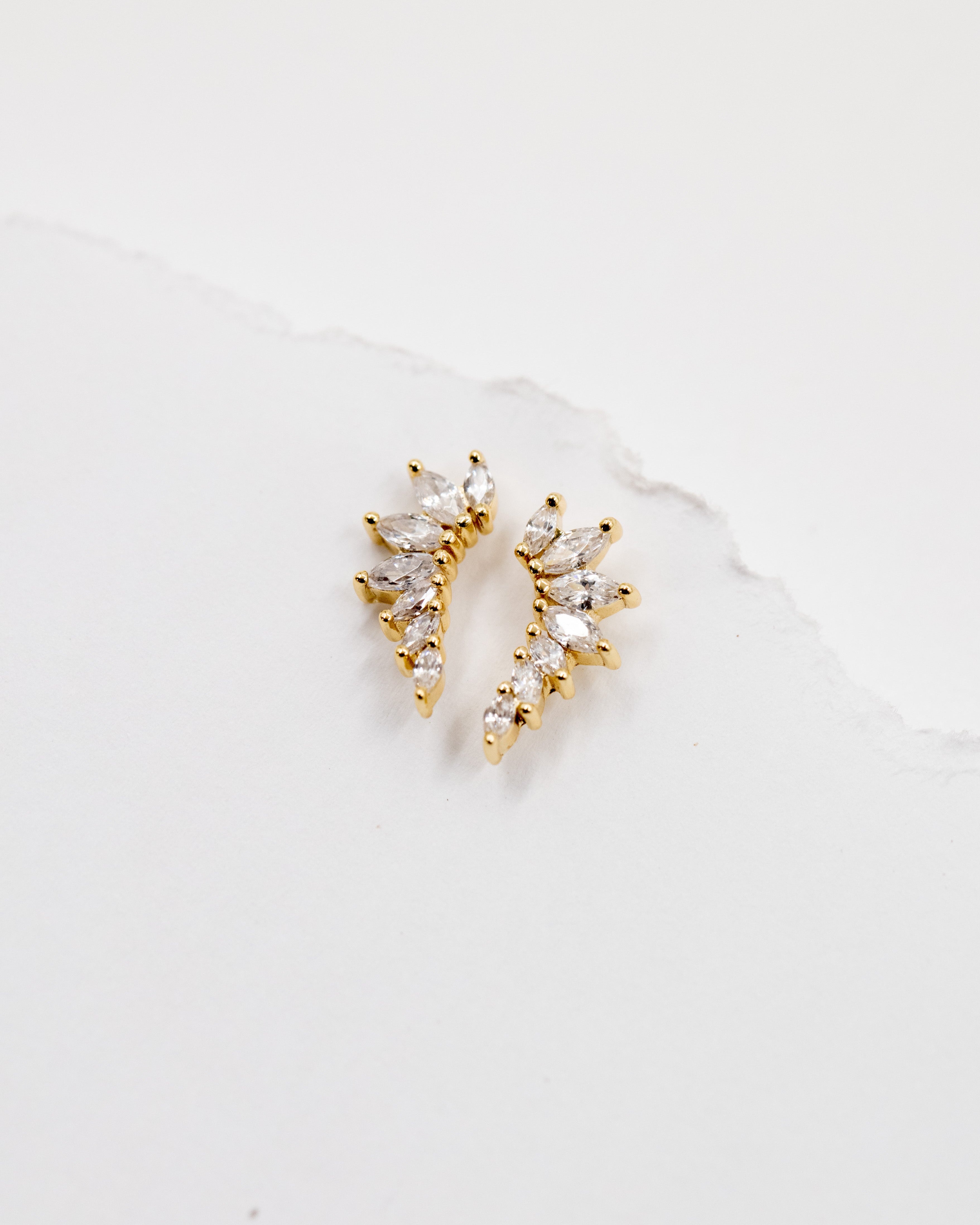 Diamond Ear Climber Earrings
