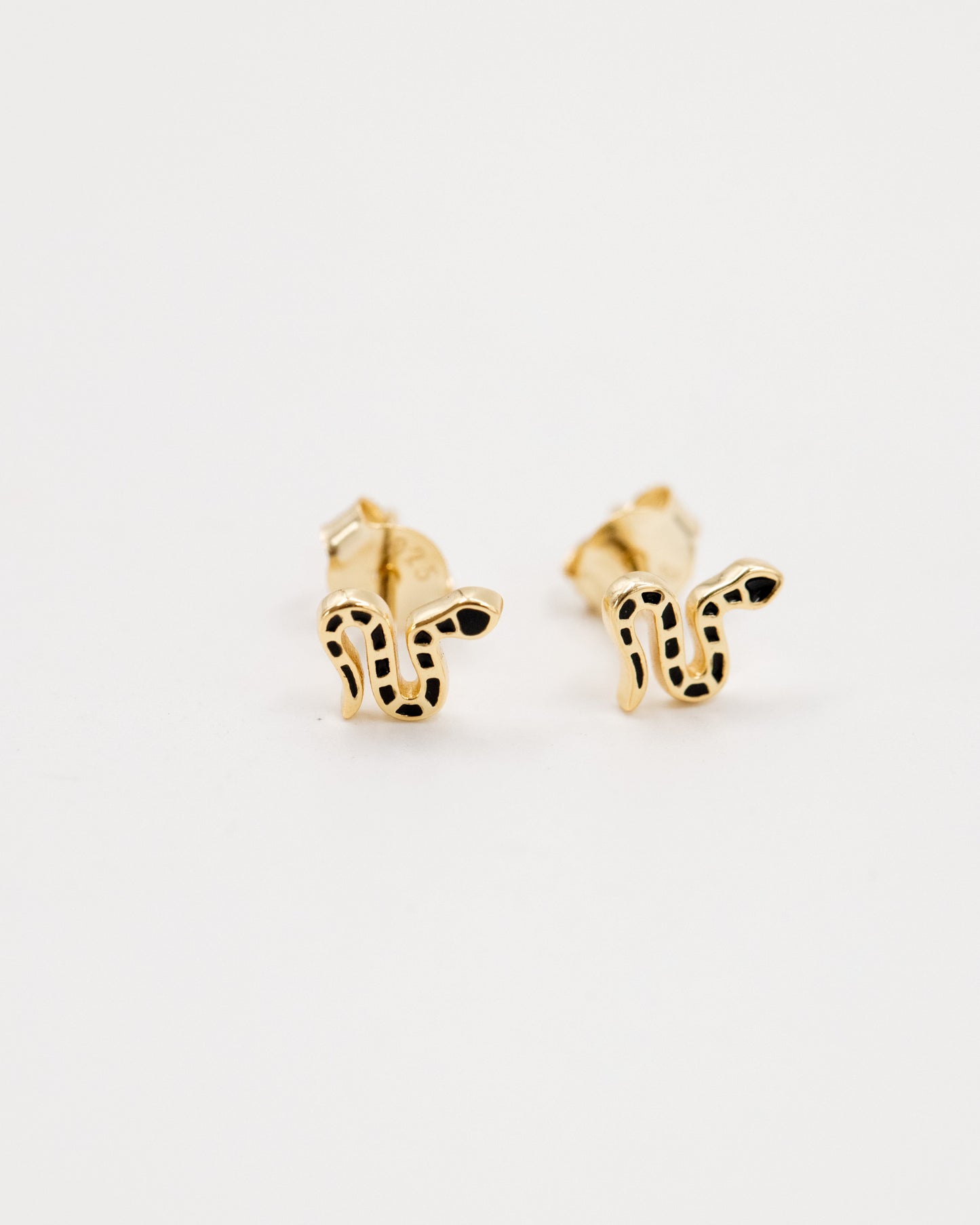 Serpent studs earrings gold