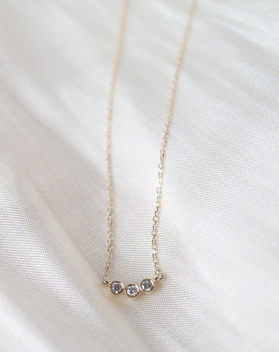 14kt Diamond Trio Pendant from La Kaiser Jewelry