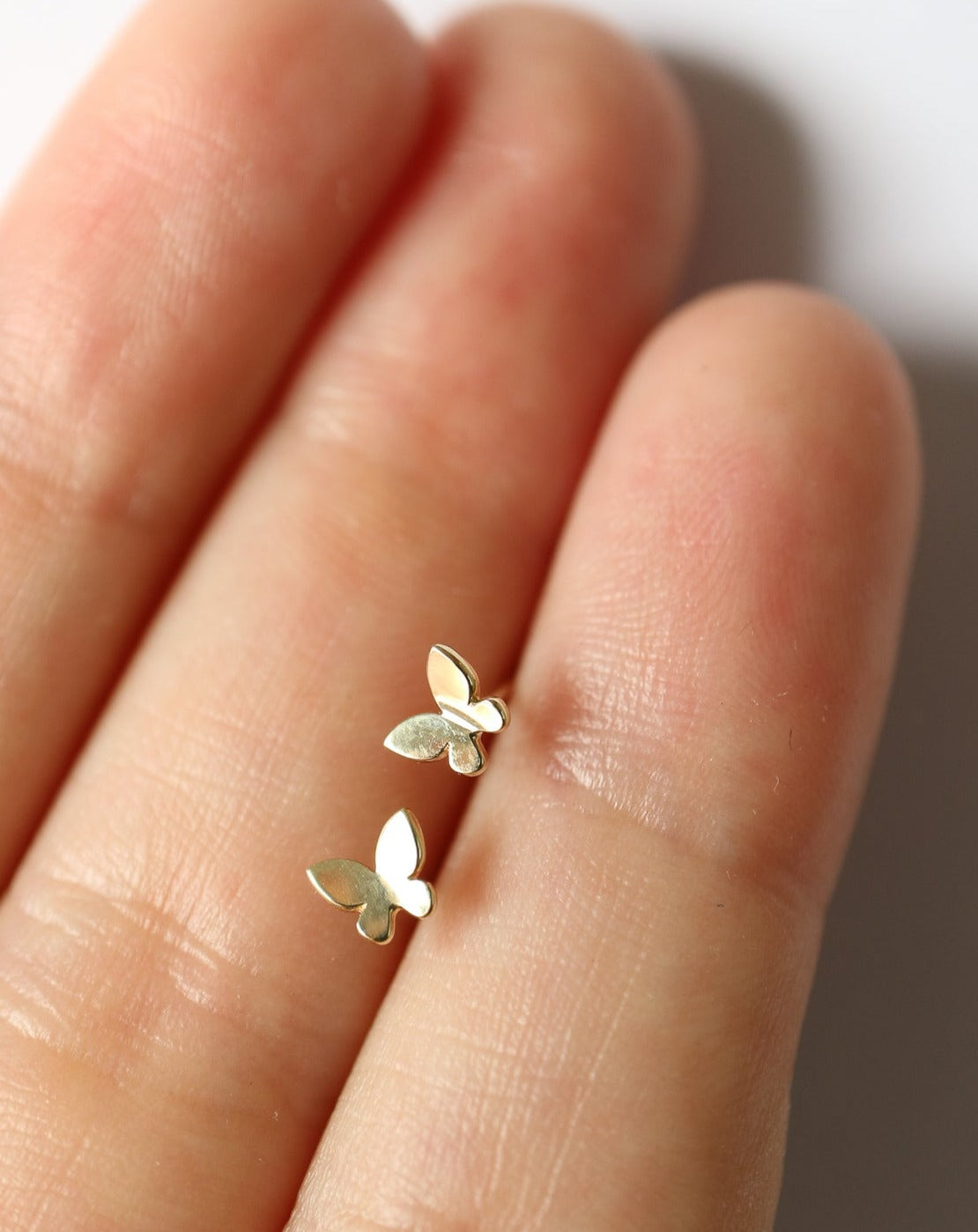 14kt gold Butterfly Studs Earrings