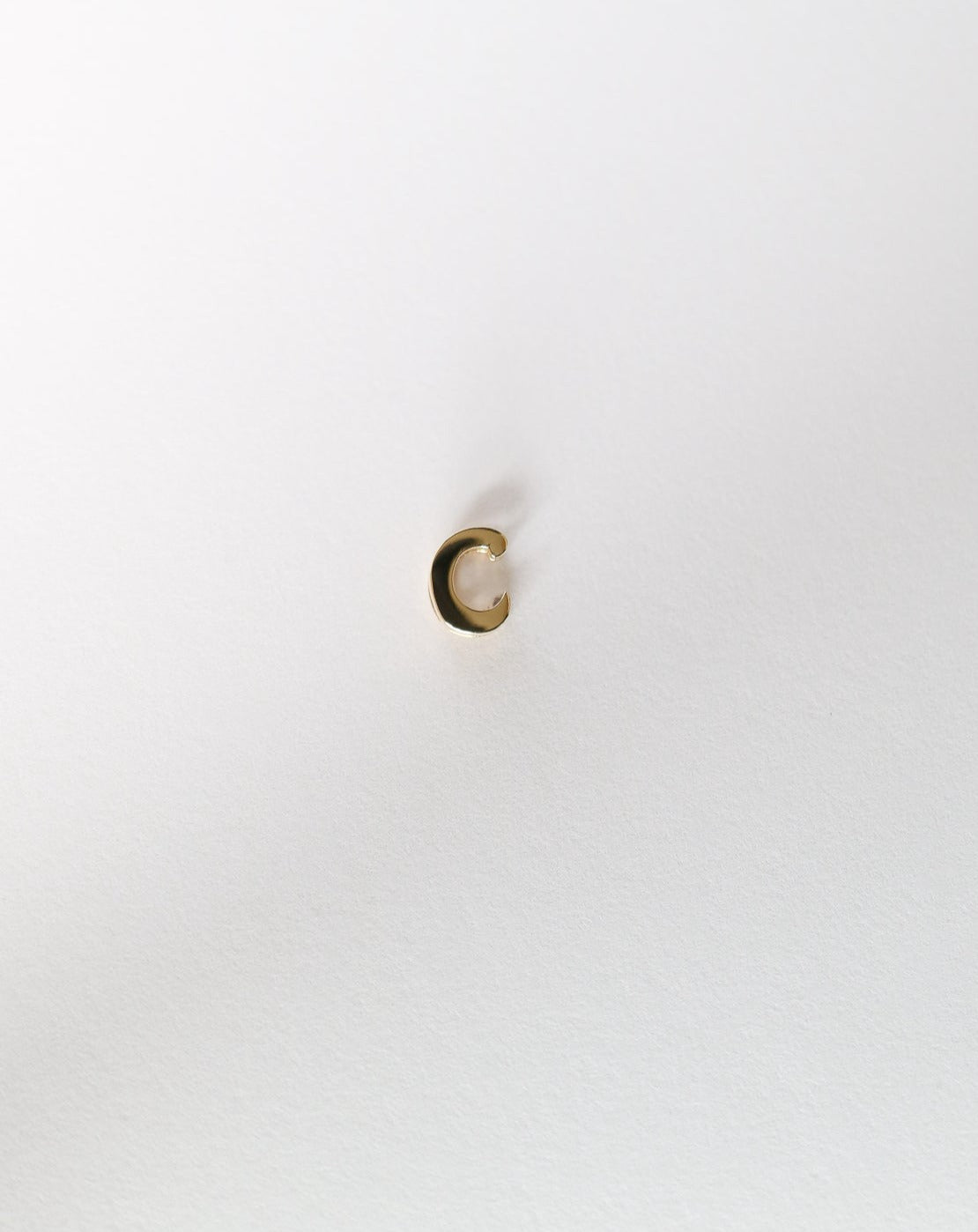 C initial charm letter pendant in 14kt gold