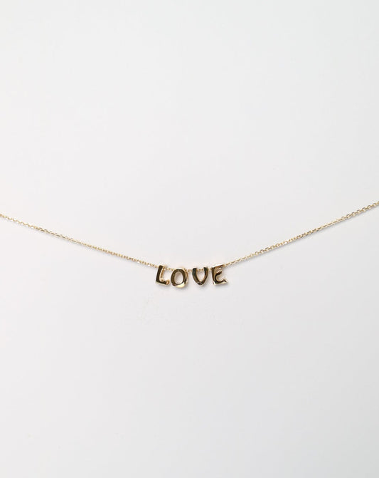 Letter charm initials in 14ct gold