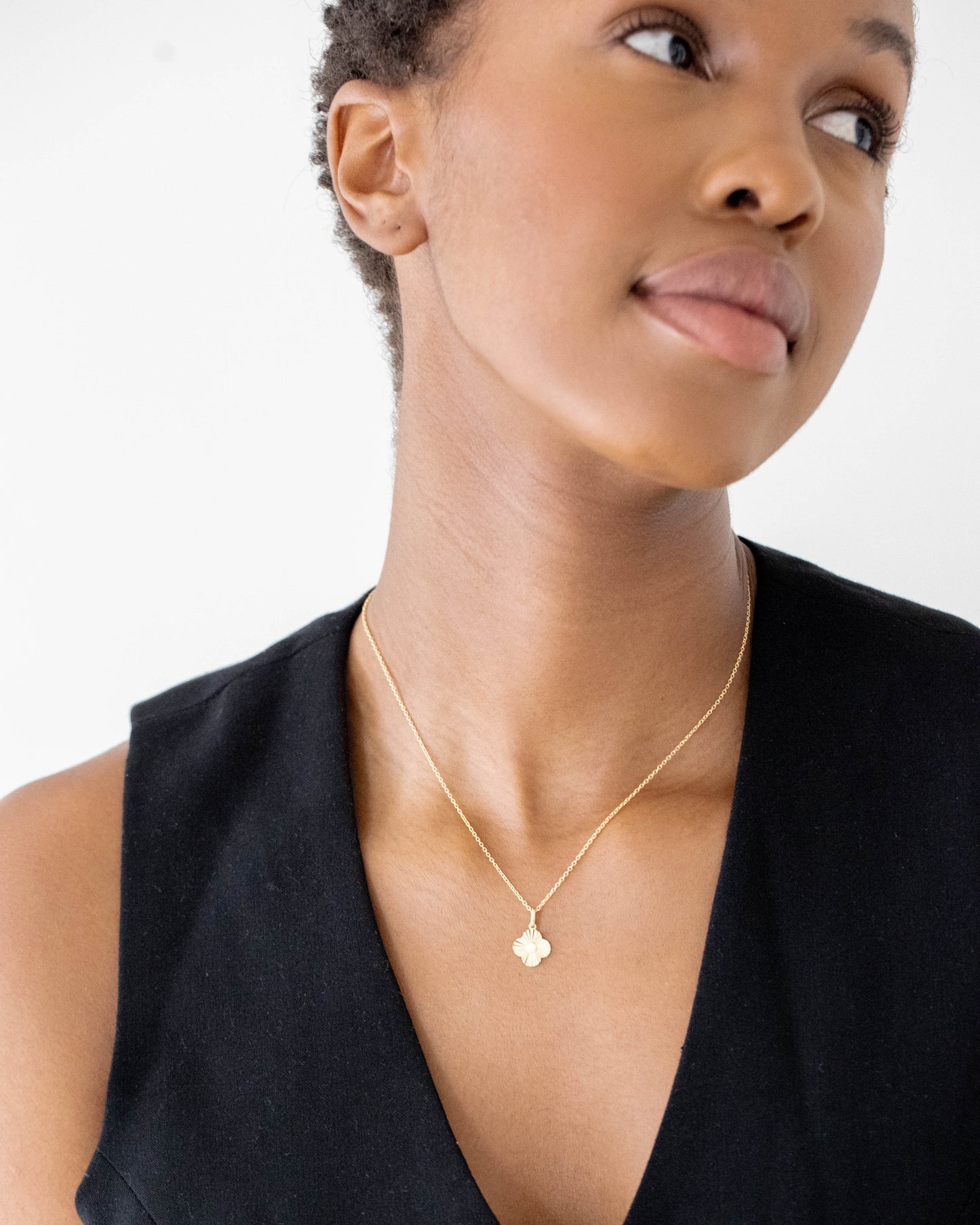 Gold clover Pendant