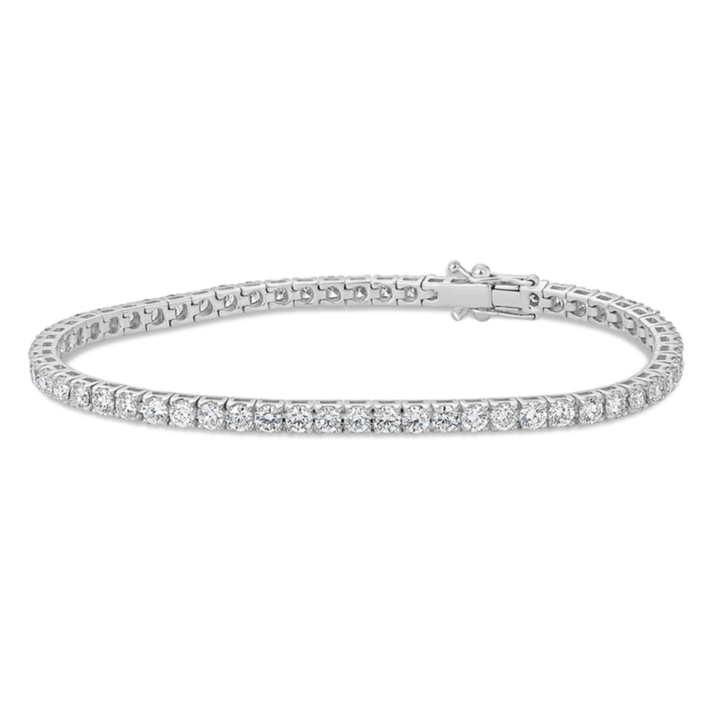 9ct white gold diamond tennis bracelet