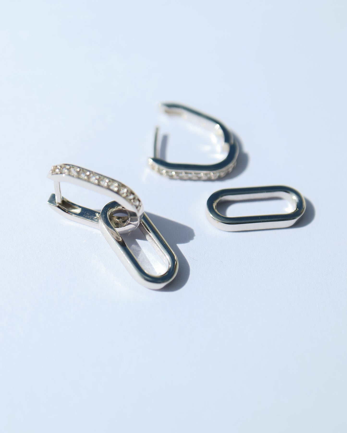 9ct gold chain reaction earrings