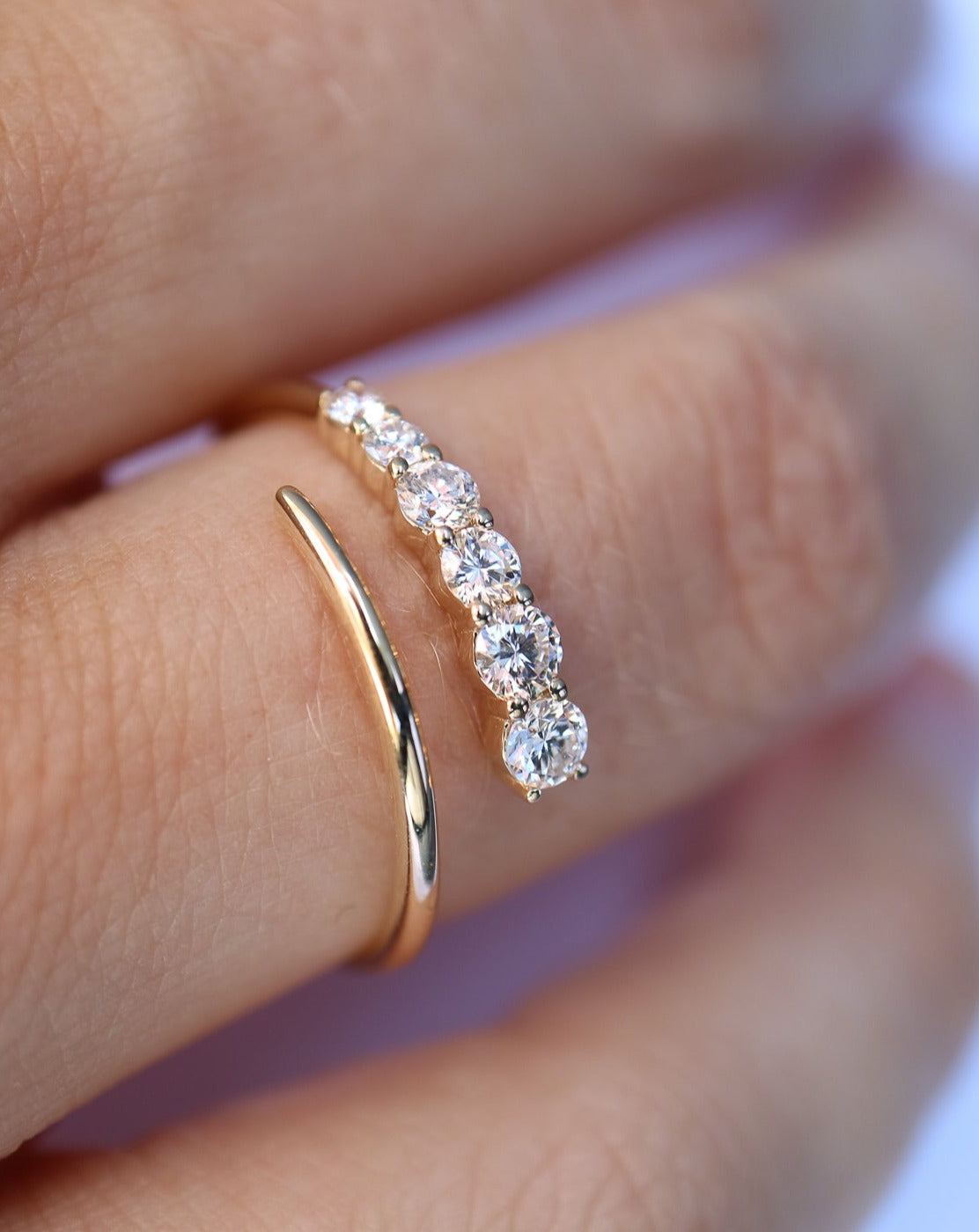 9kt gold Diamond Talon Ring lab grown diamonds solid 9ct gold