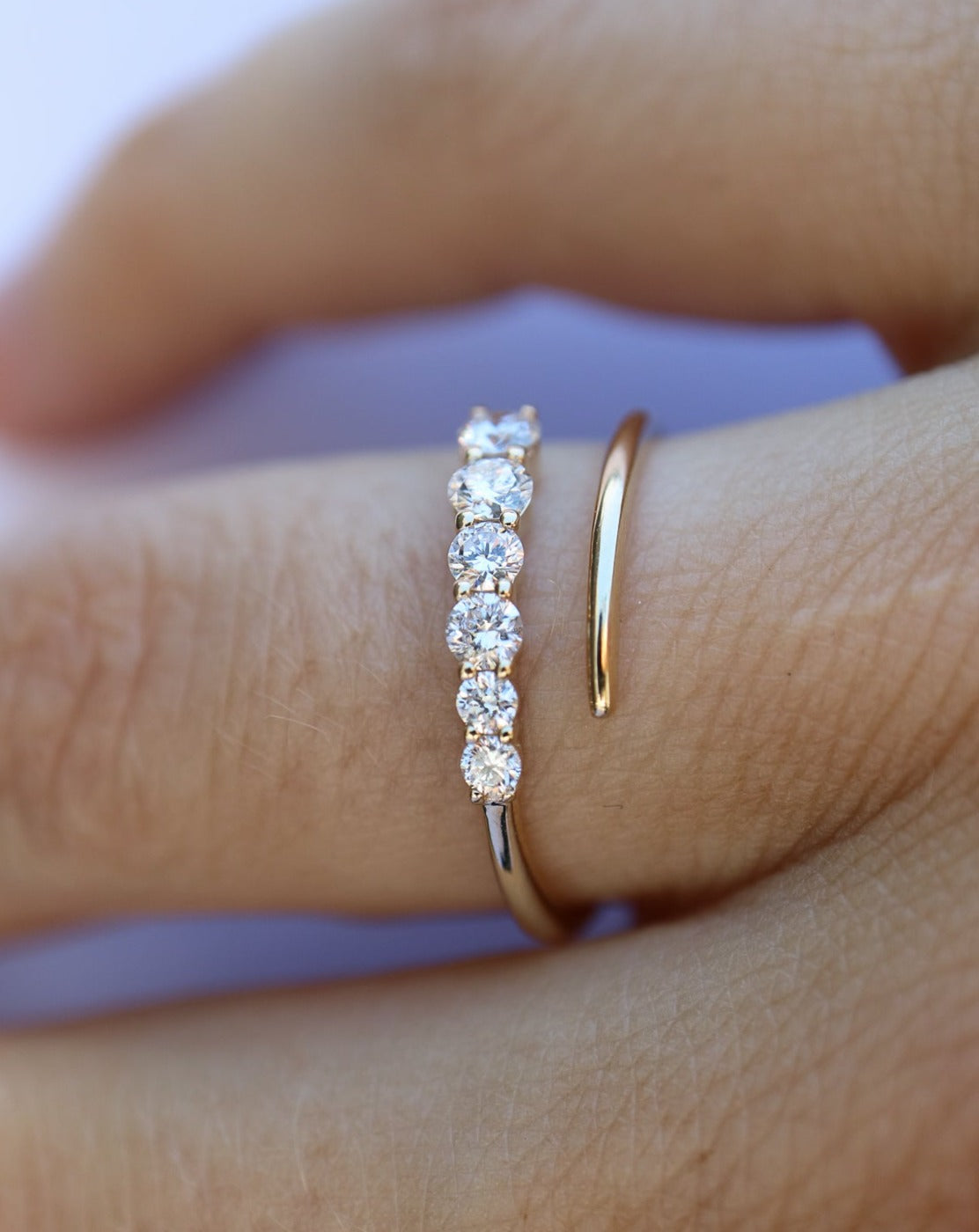 9kt gold Diamond Talon Ring lab grown diamonds solid 9ct gold