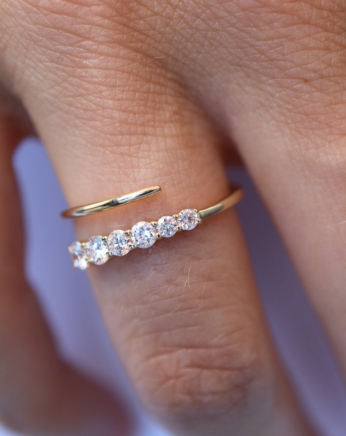 9kt gold Diamond Talon Ring lab grown diamonds solid 9ct gold