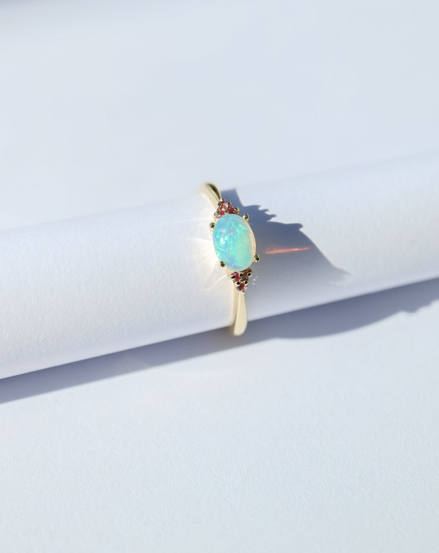 9ct opal and sapphire Cassie Ring