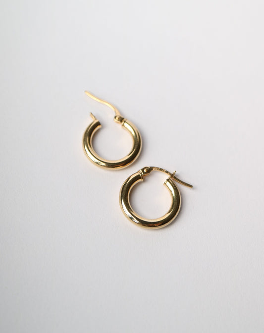 9ct gold Hoop Earrings 15mm