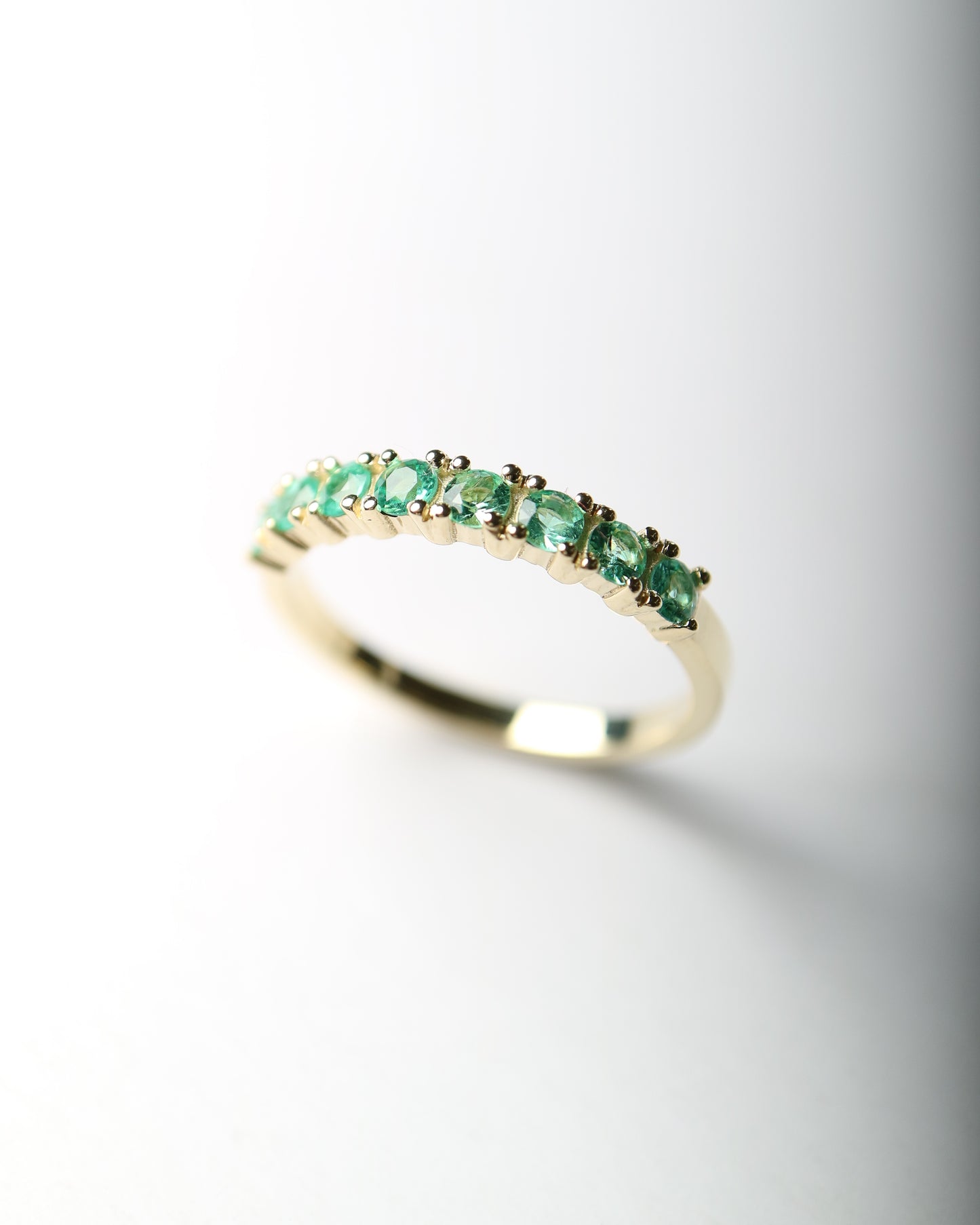 9ct gold Eternity Ring with Emeralds