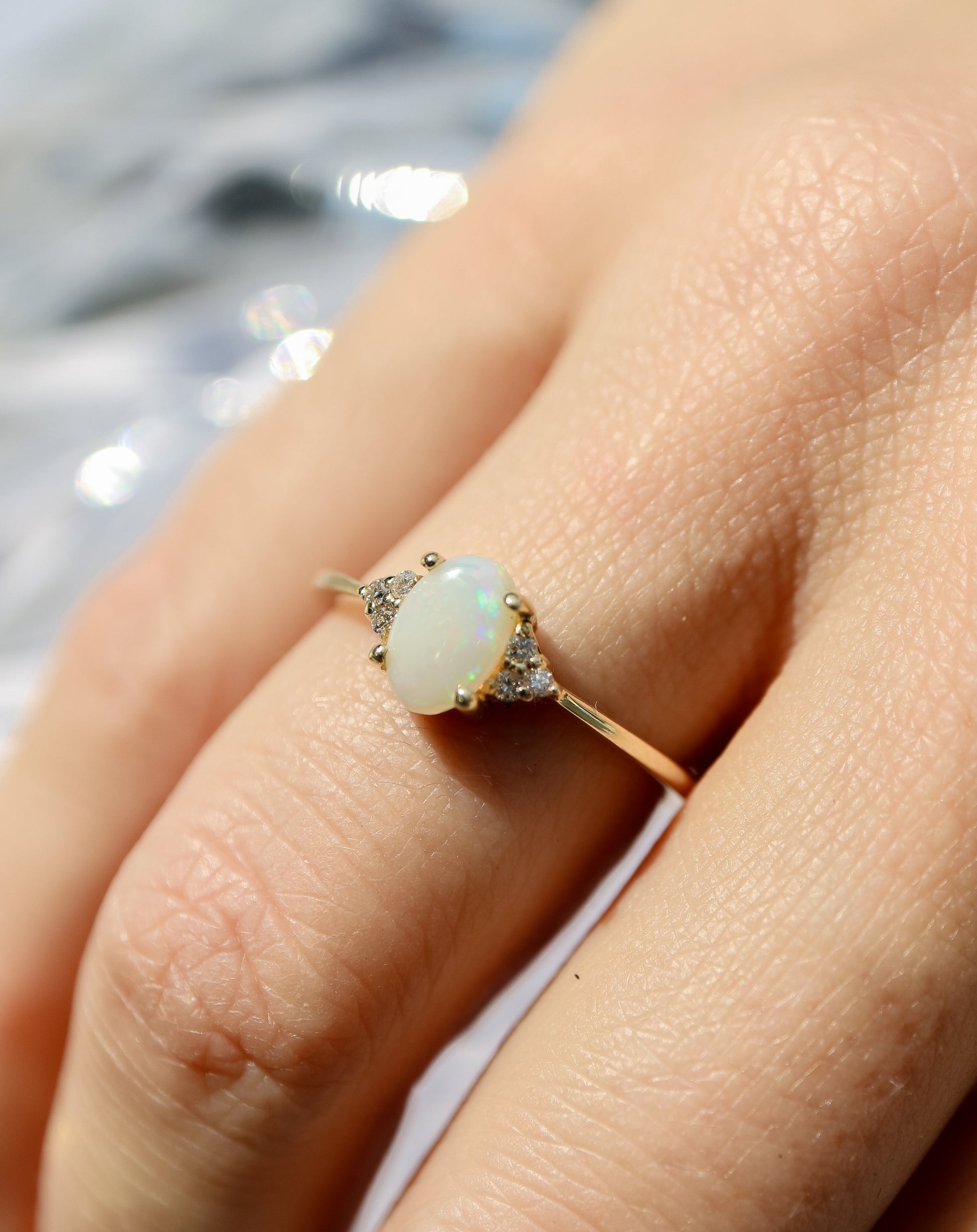 Opal and Diamond Ring