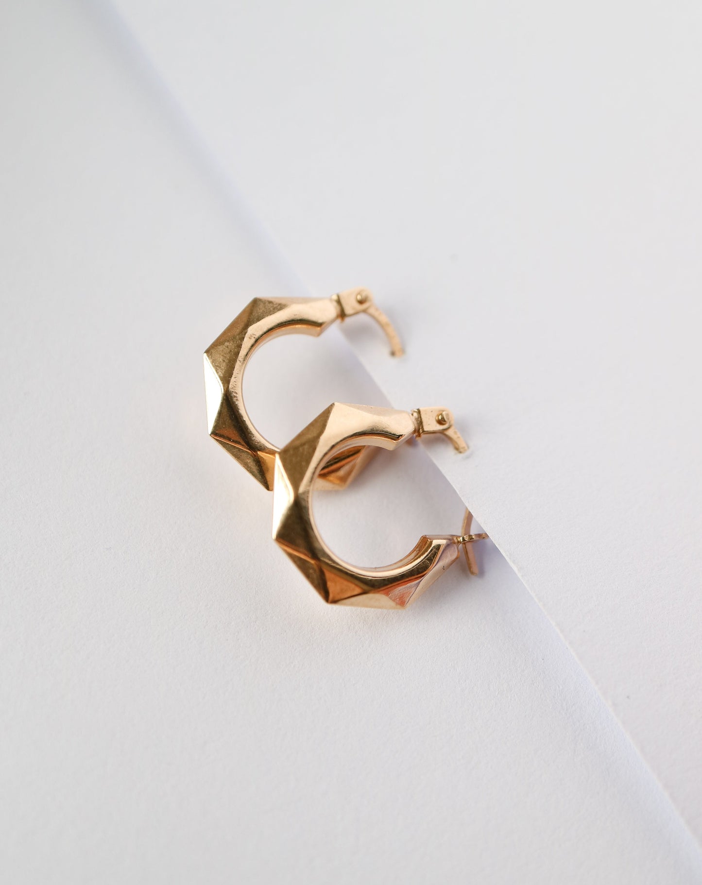 9ct gold Spiked Hoops