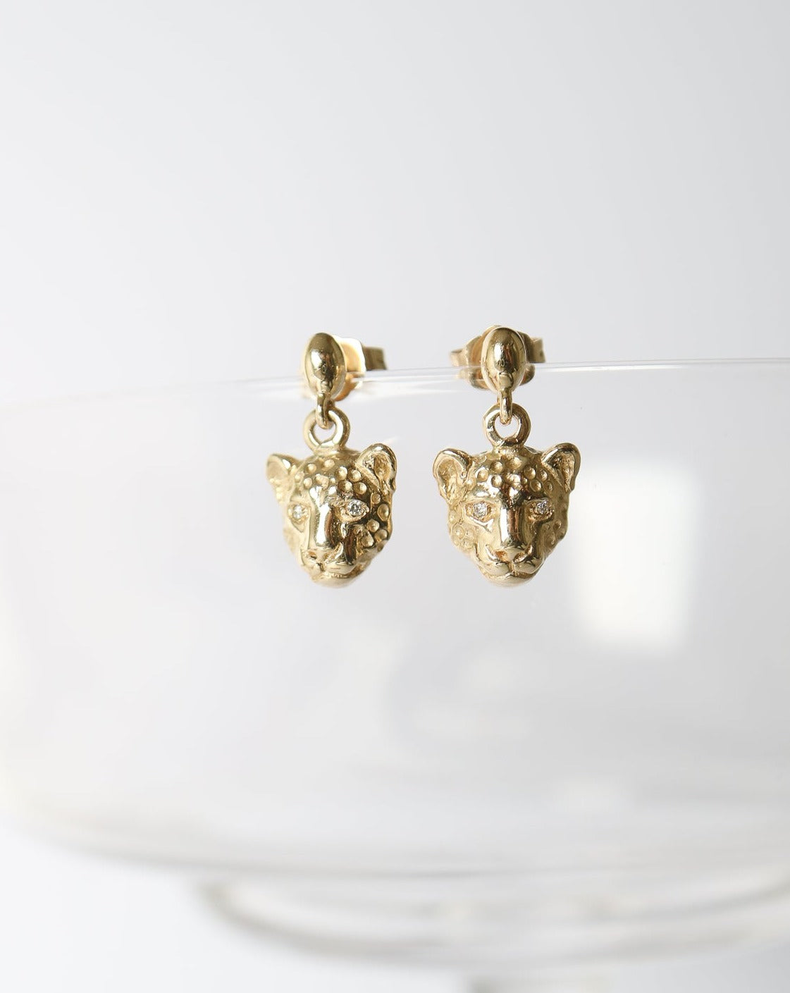 9kt gold Leopard Drop Earrings by Collective & Co Jewellery South Africa