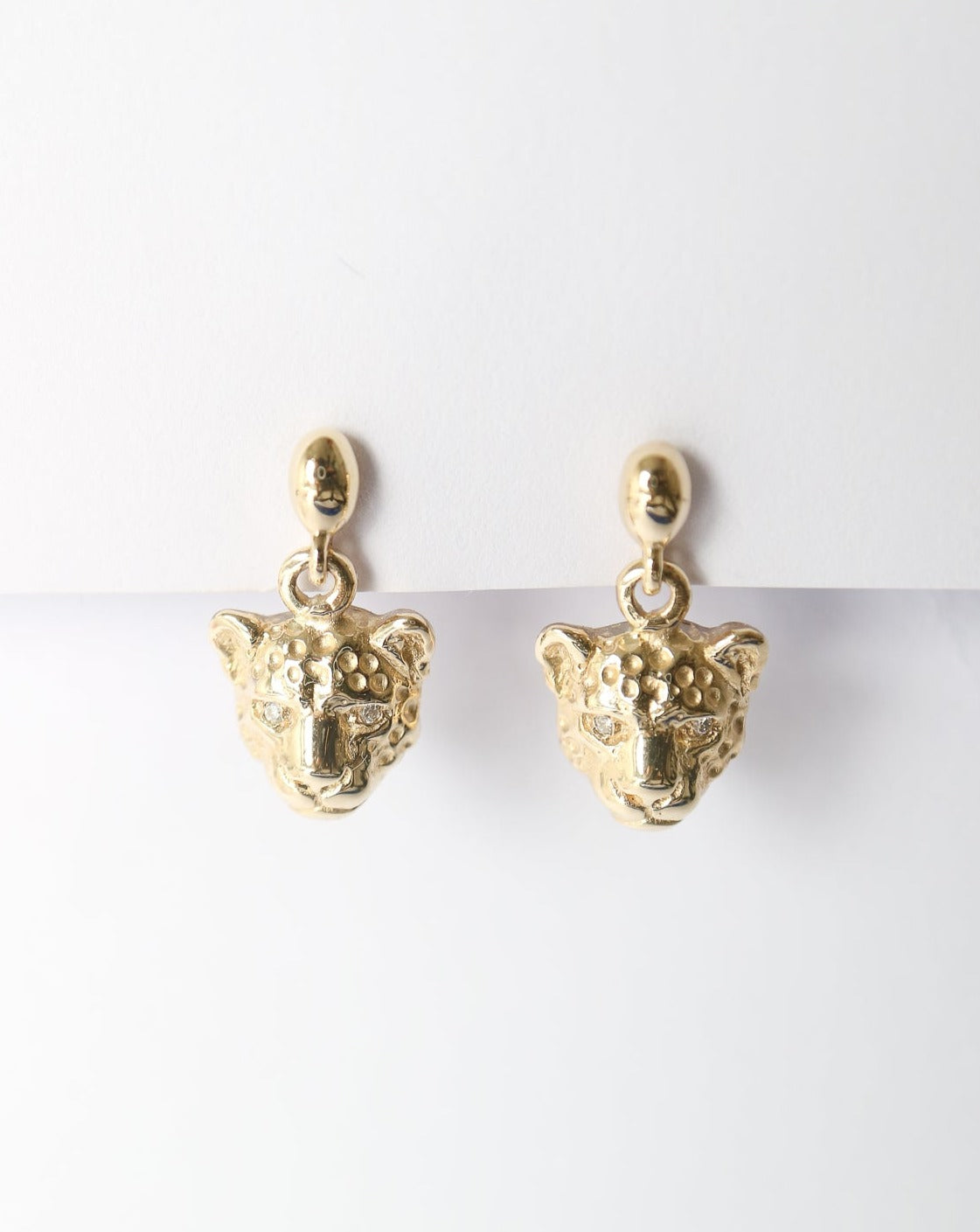 9kt gold Leopard Drop Earrings by Collective & Co Jewellery South Africa