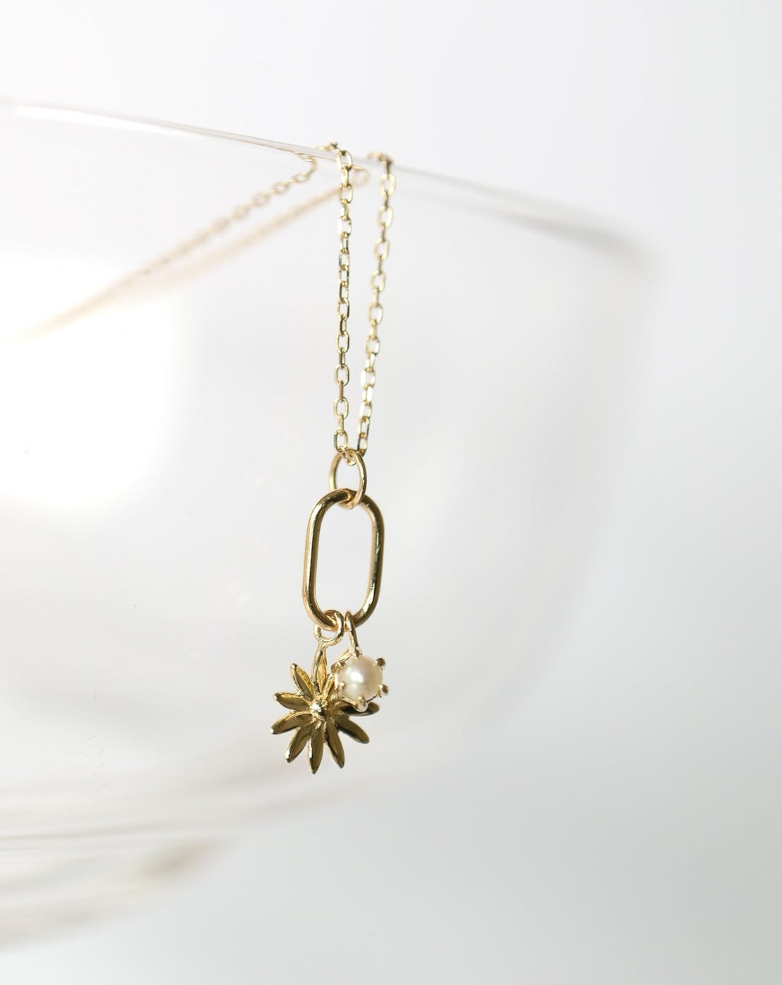 9ct gold Marigold Pearl Necklace