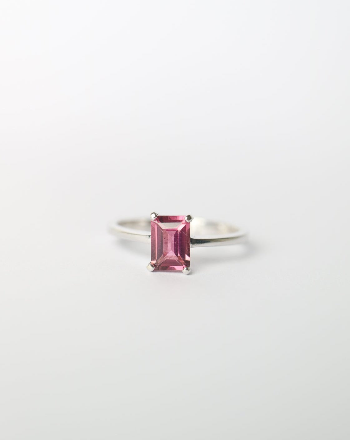 9kt gold Pink Tourmaline Baguette Ring by Collective & Co Jewellery