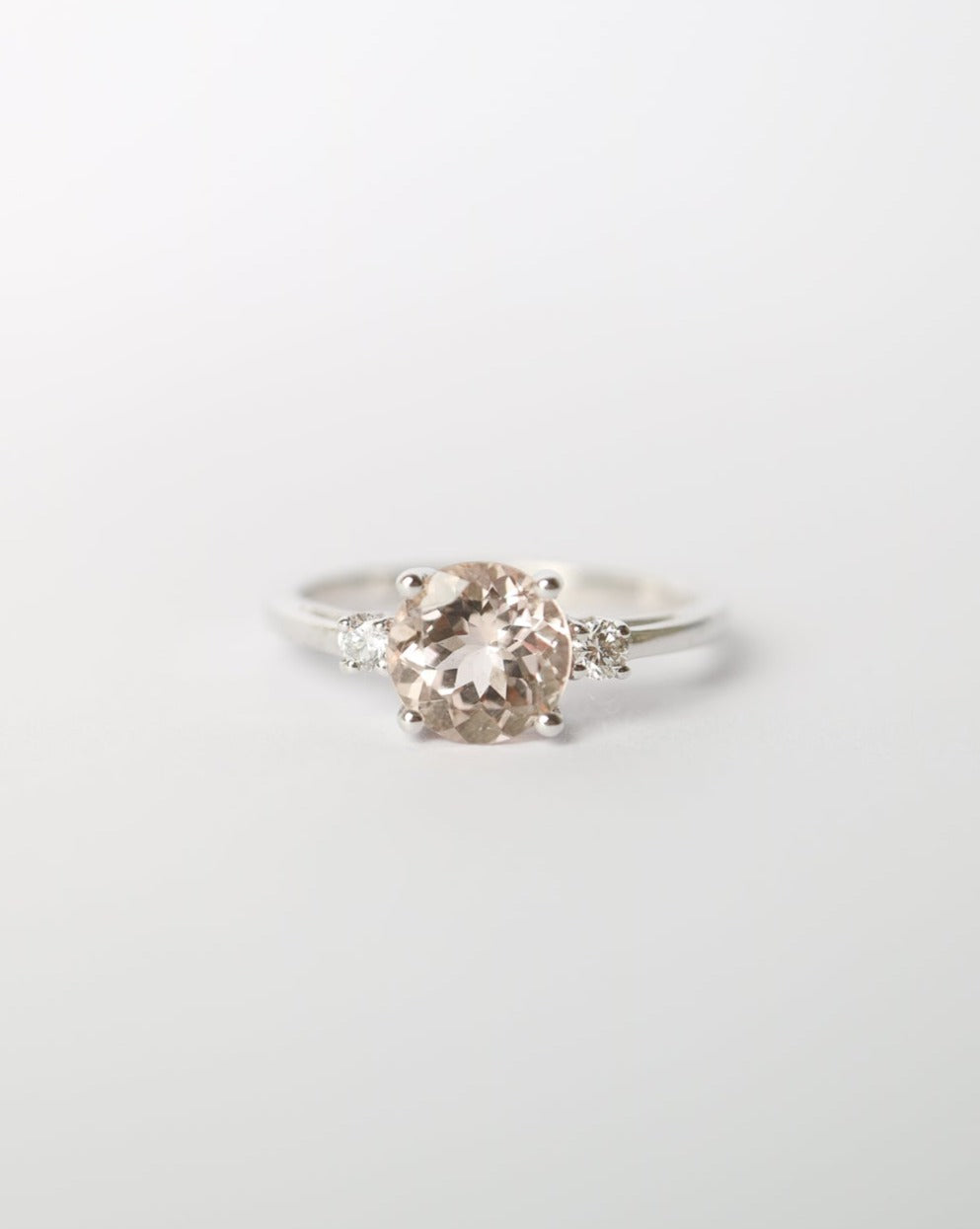 9kt white gold Pink Morganite and Diamond Engagement Ring by Collective & Co Jewellery