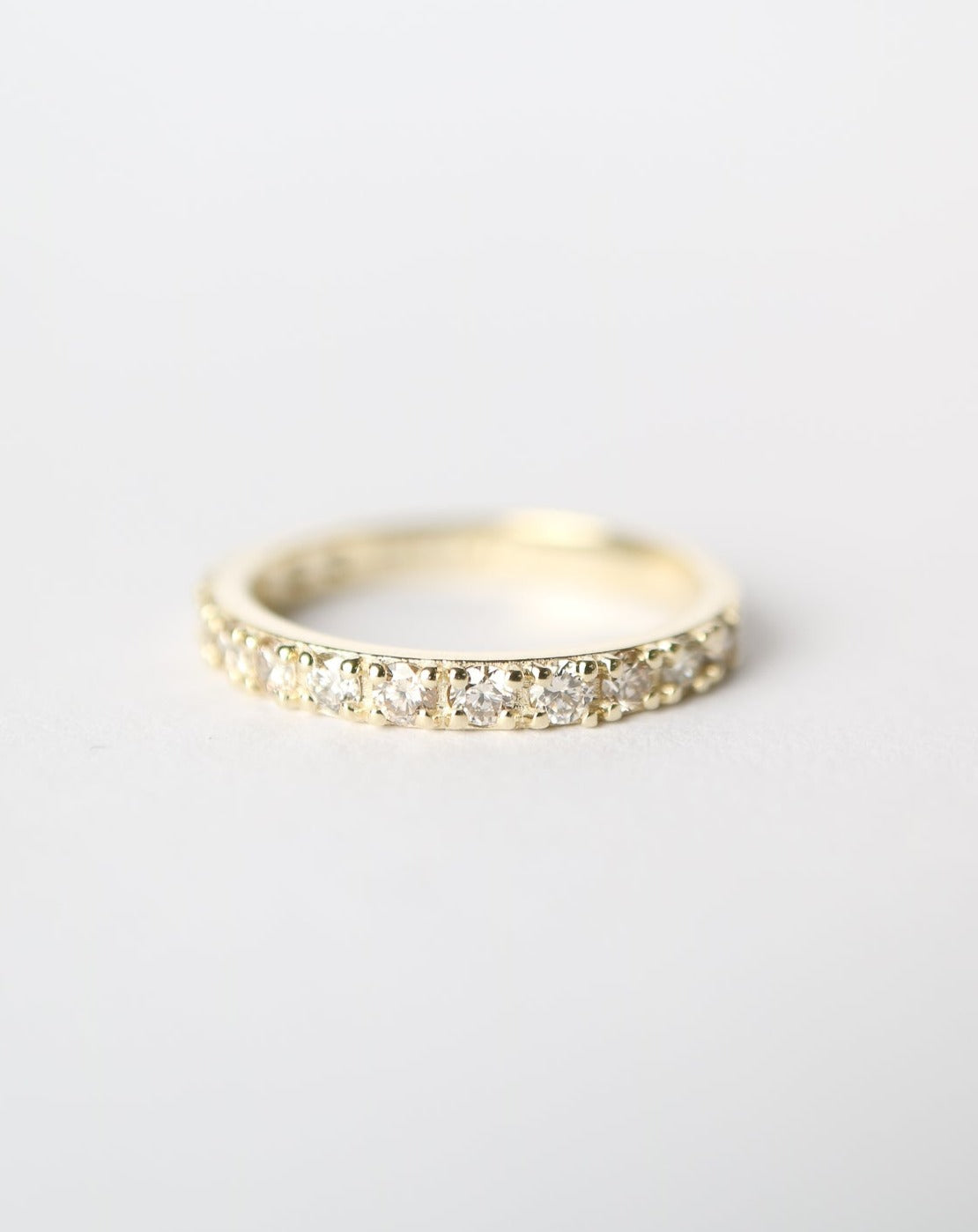 9kt gold Eternity Ring with Champagne Diamonds