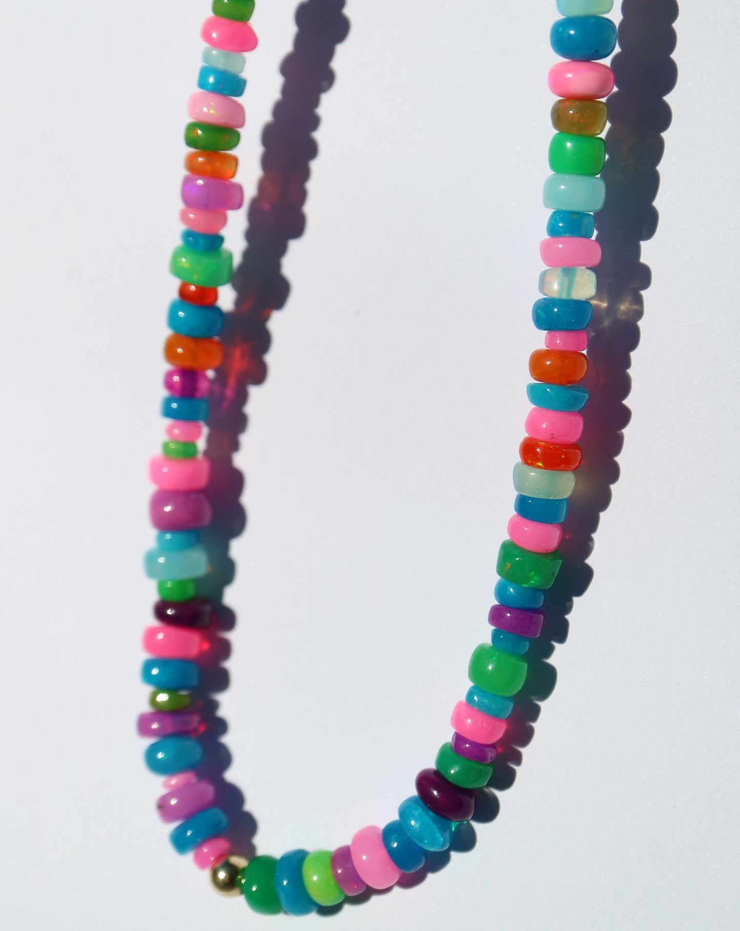 Malibu Necklace made with Ethiopian Opal Beads