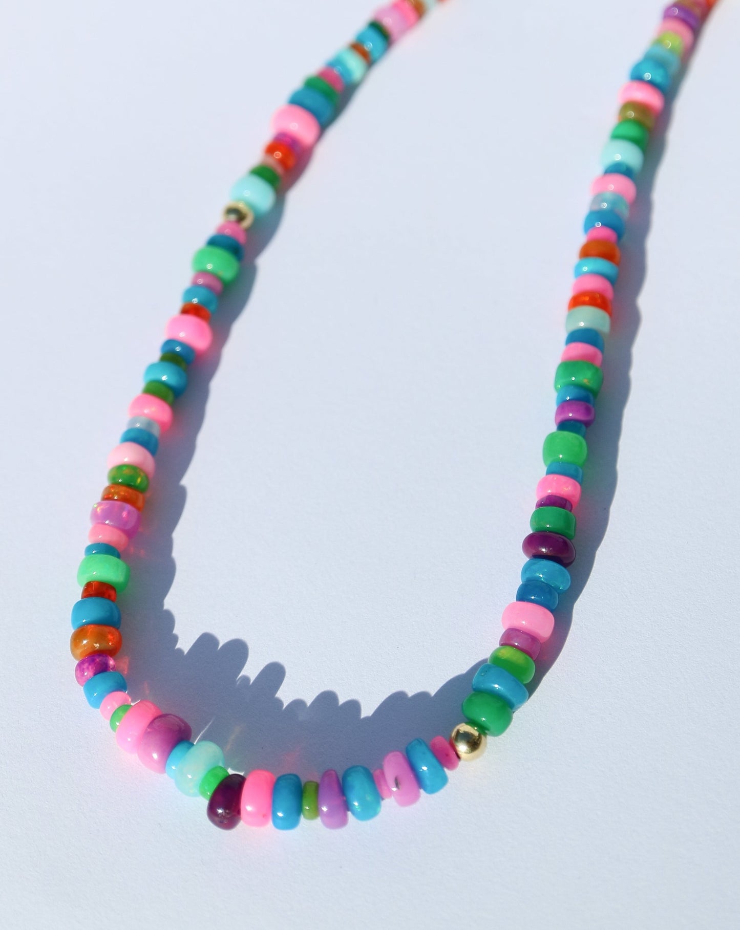 Malibu Necklace made with Ethiopian Opal Beads