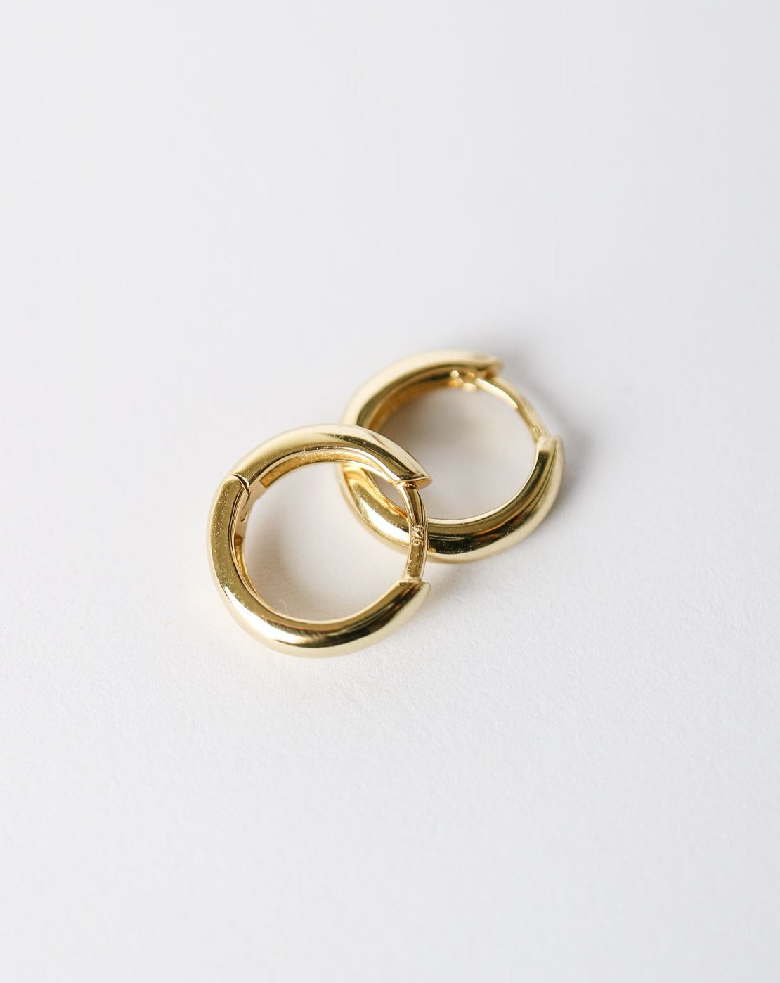 Classic Huggie Earrings gold plated silver Collective & Co Jewellery