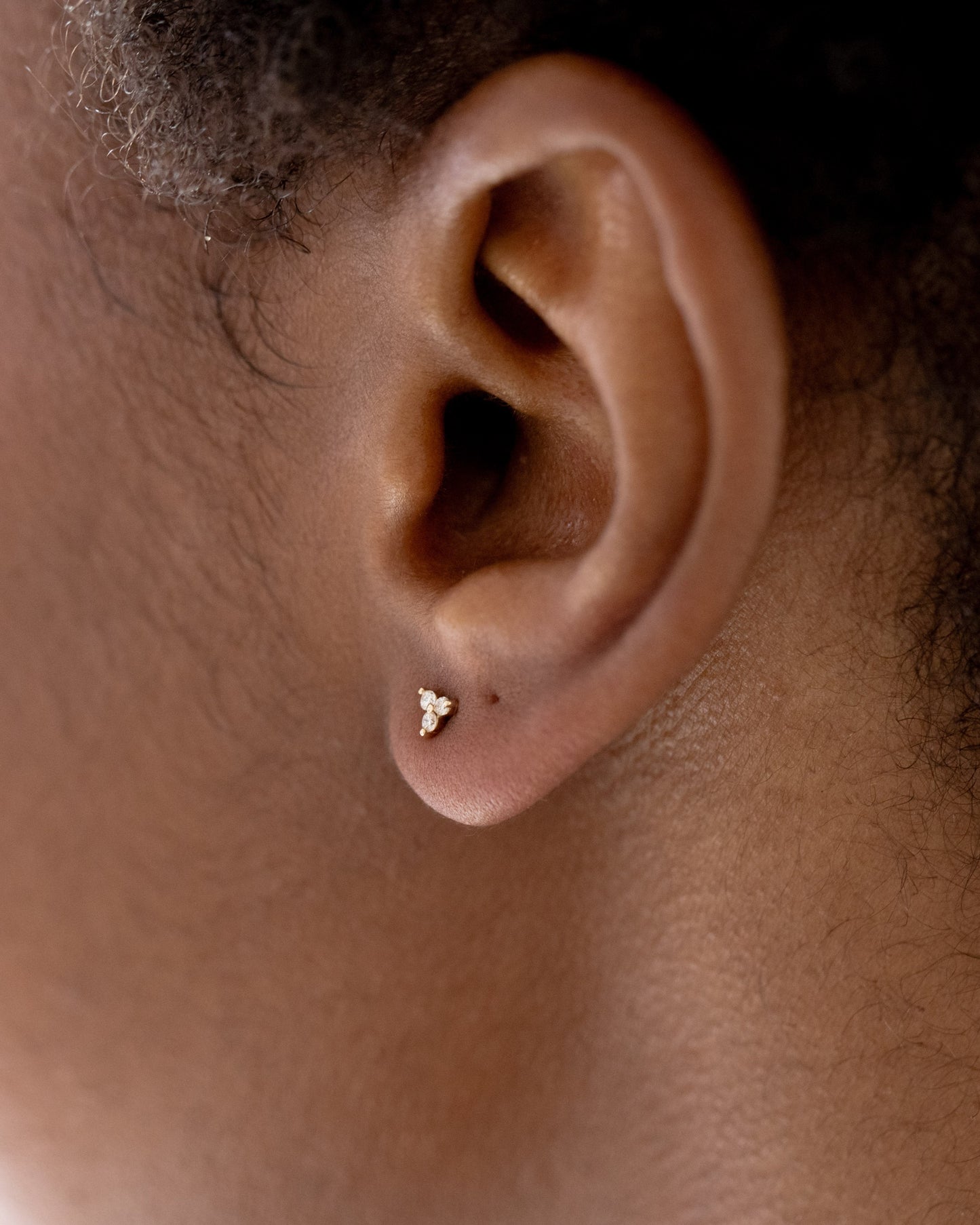 Diamond Trio Stud Earrings