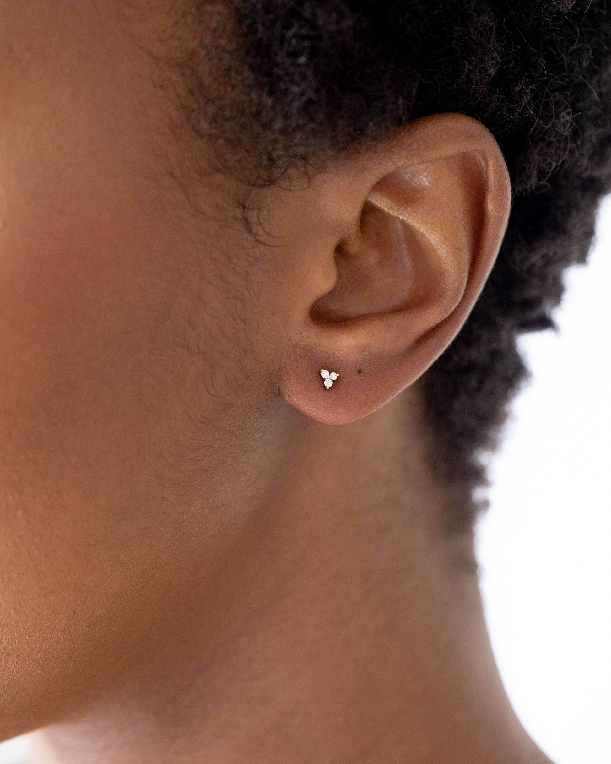 Diamond Trio Stud Earrings