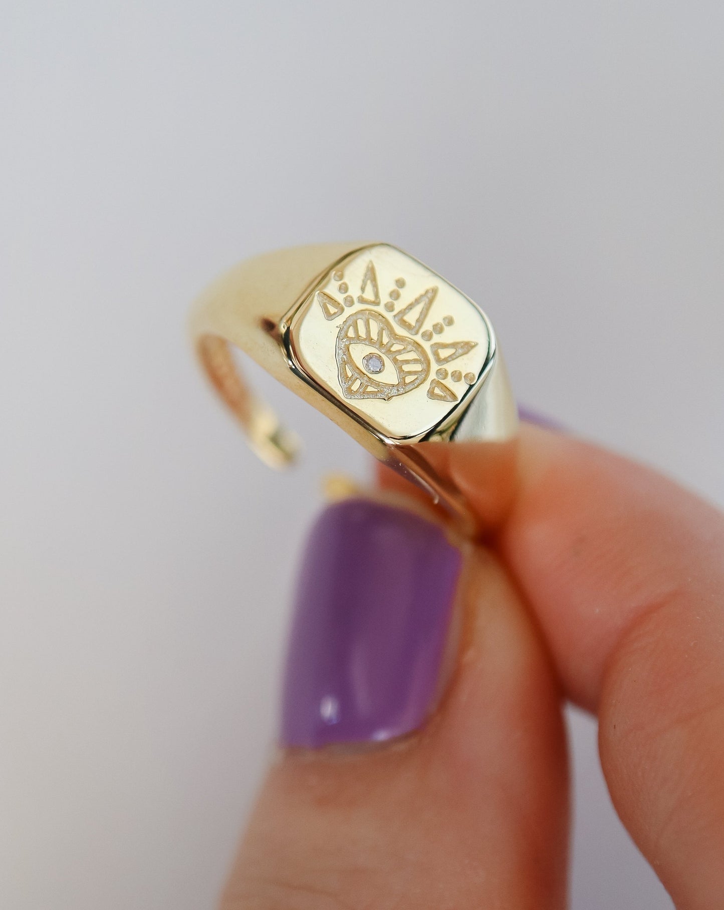 Evil Eye Signet Ring