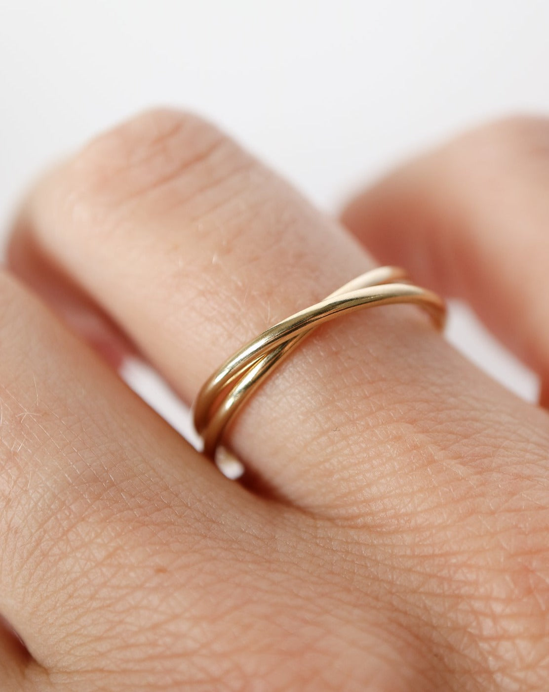 9ct gold Interlocking Ring from Jade Rabbit Designs