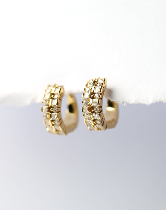 Gold huggie earrings