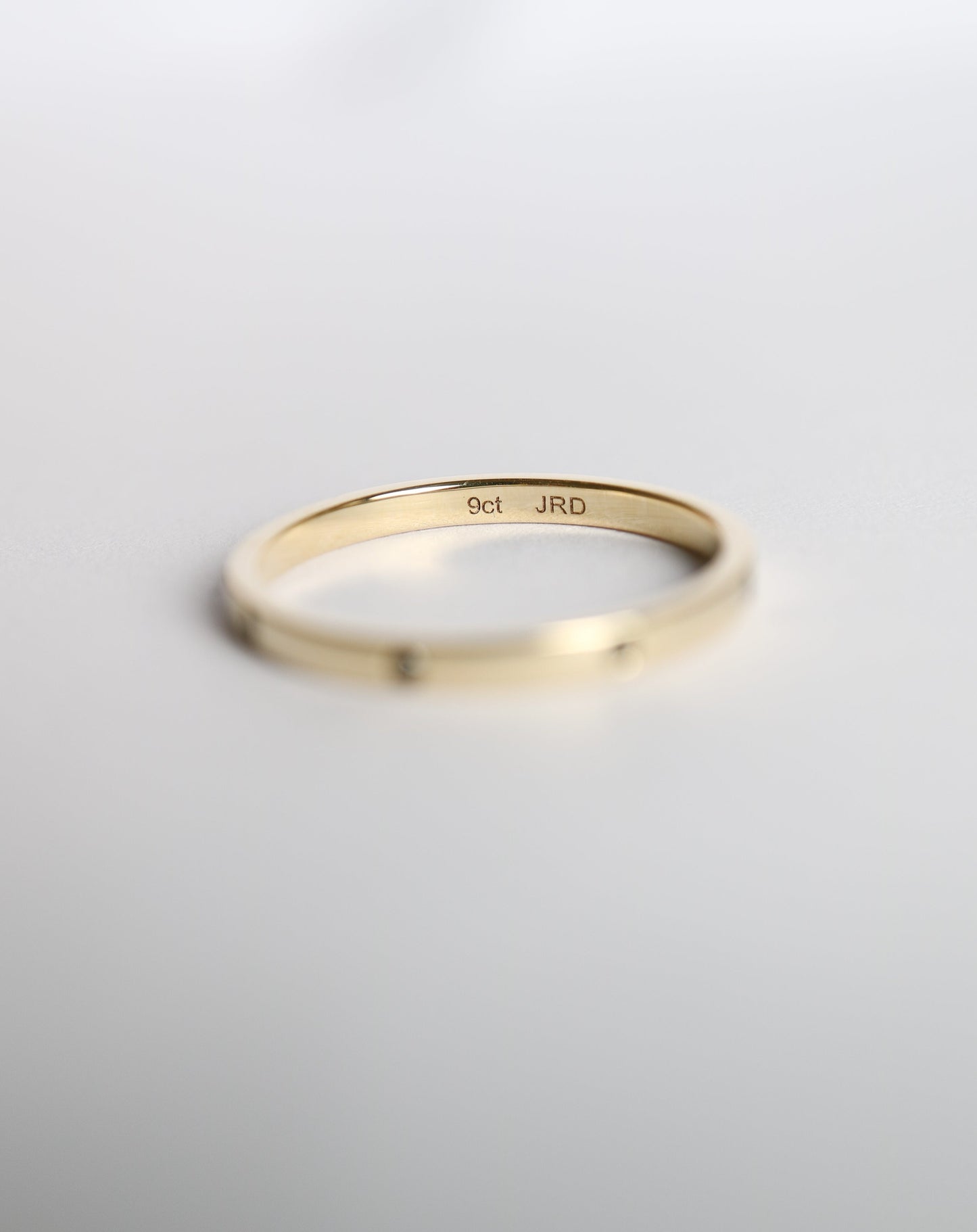 9ct Eternity Band with black diamonds