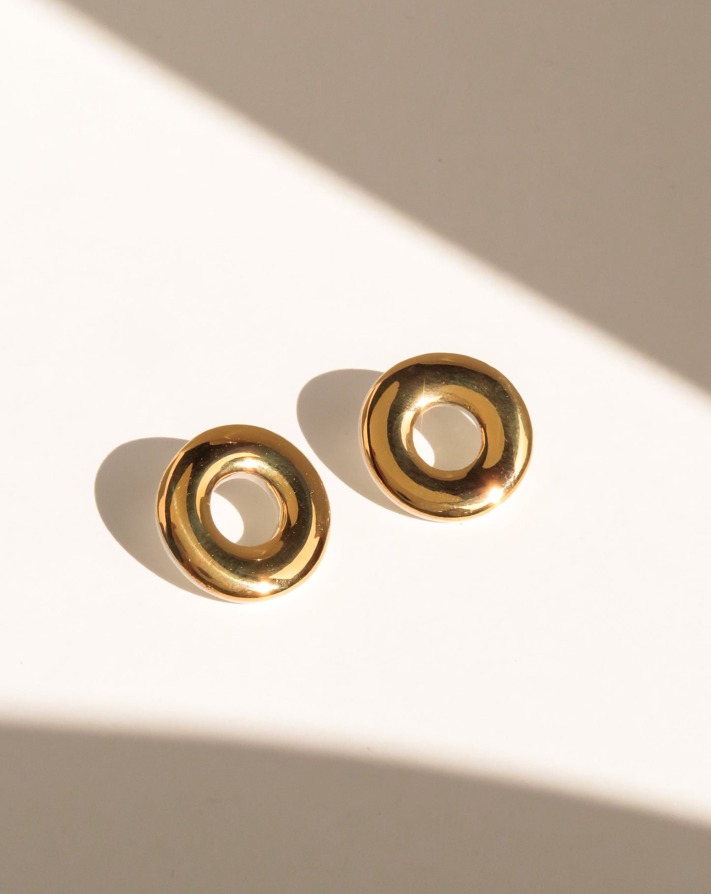 Golden Sun Earrings by Nina Bosch Porcelain jewellery