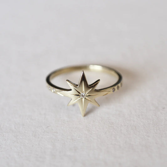 9kt Gold Astral Star Ring