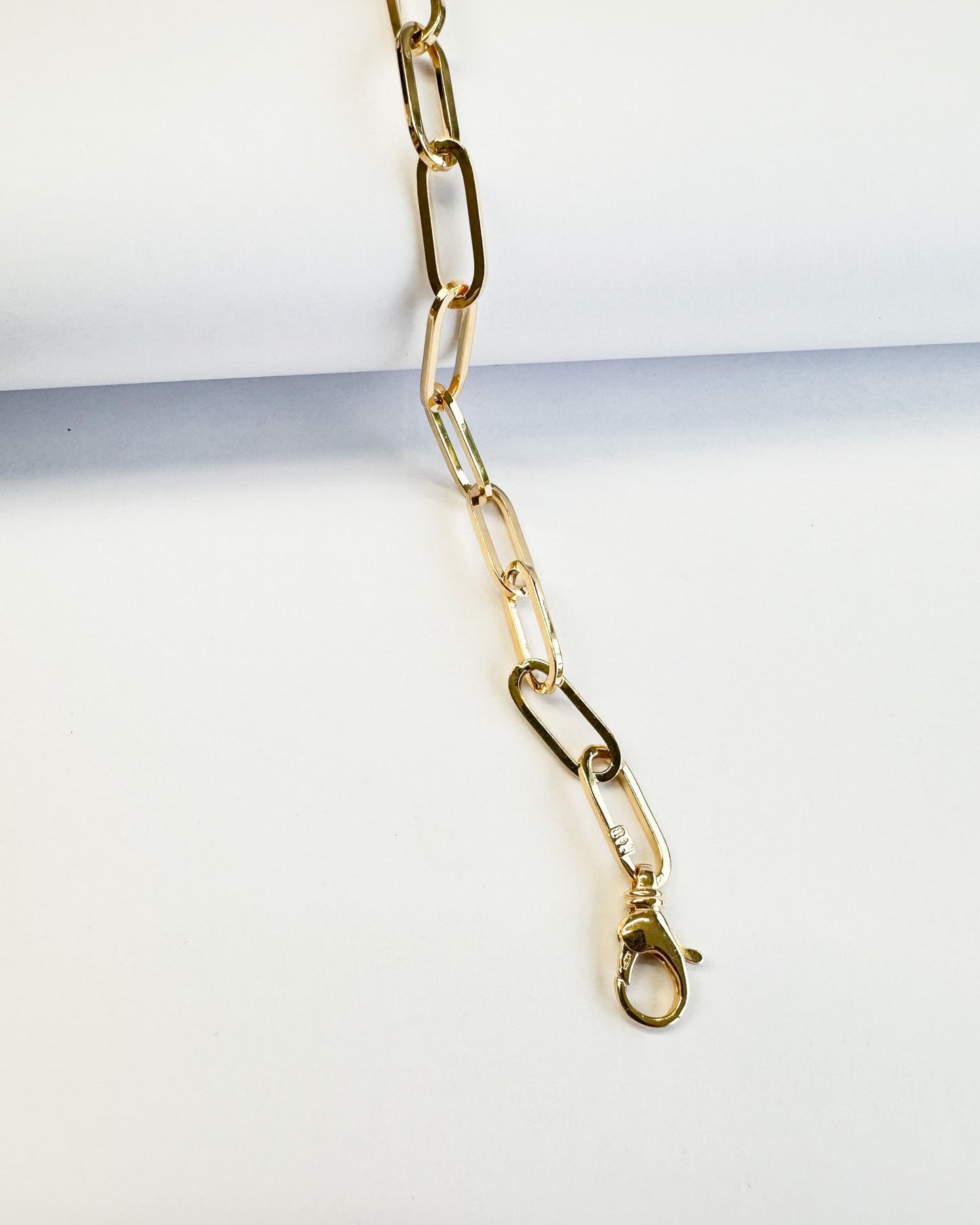 9ct real gold solid gold Paperclip Chain