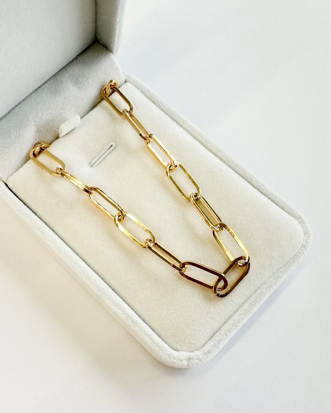 9ct real gold solid gold Paperclip Chain