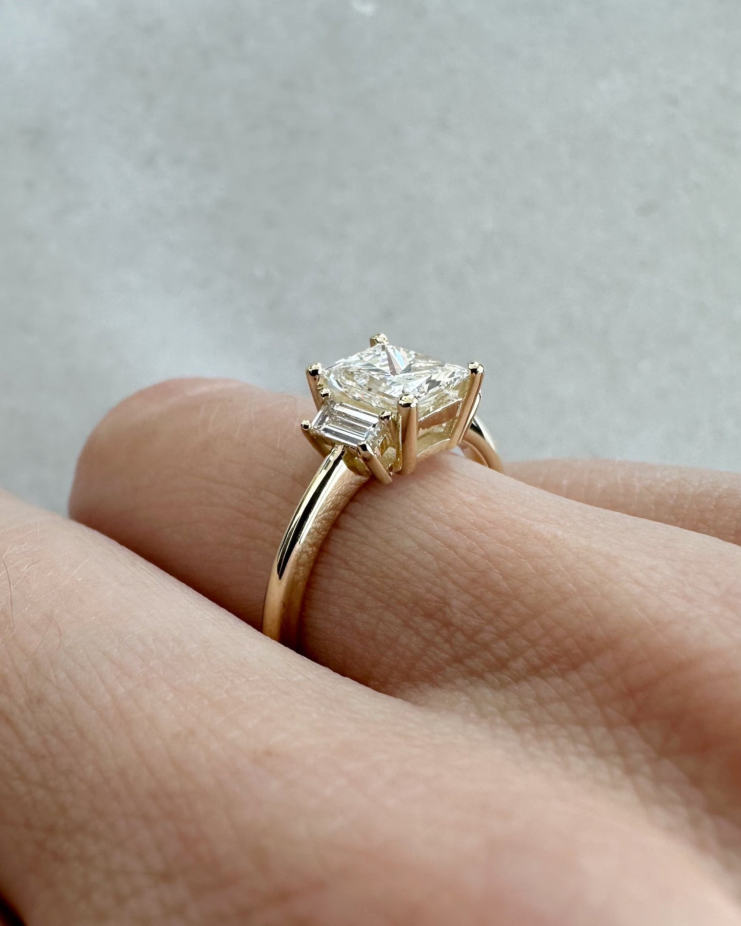 9ct gold and princess diamond engagement ring