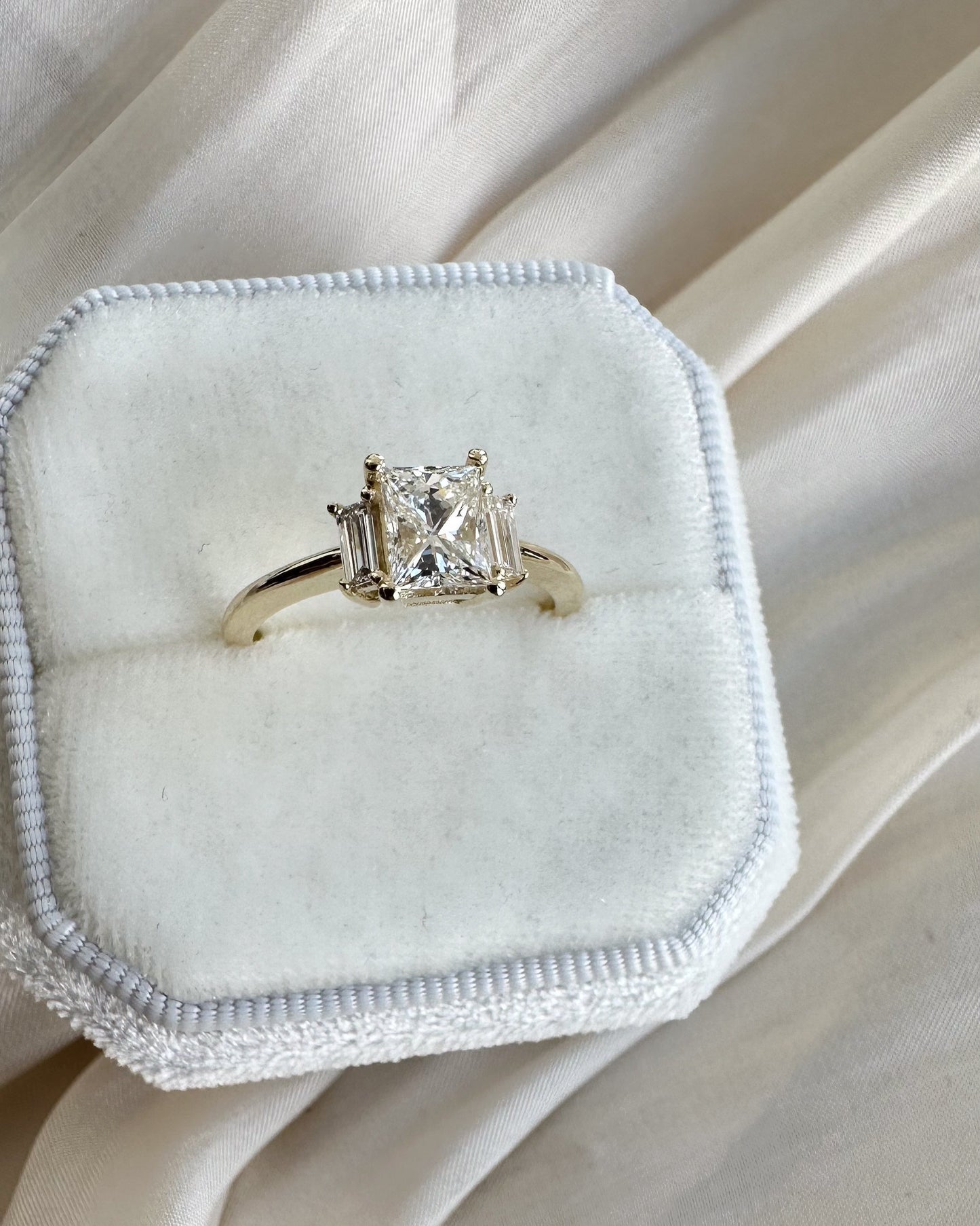 9ct gold and princess diamond engagement ring