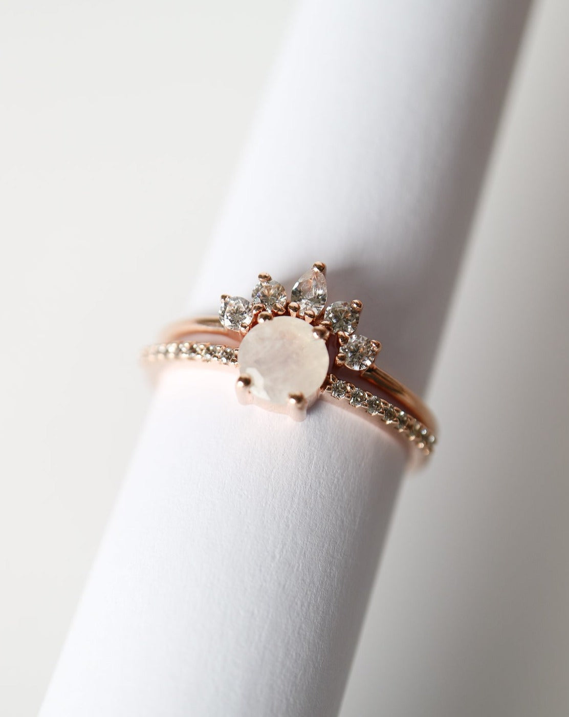 La Kaiser Dancing Fairy Ring with Moonstone and Diamonds
