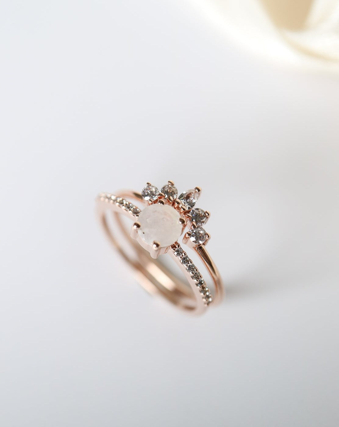 La Kaiser Dancing Fairy Ring with Moonstone and Diamonds