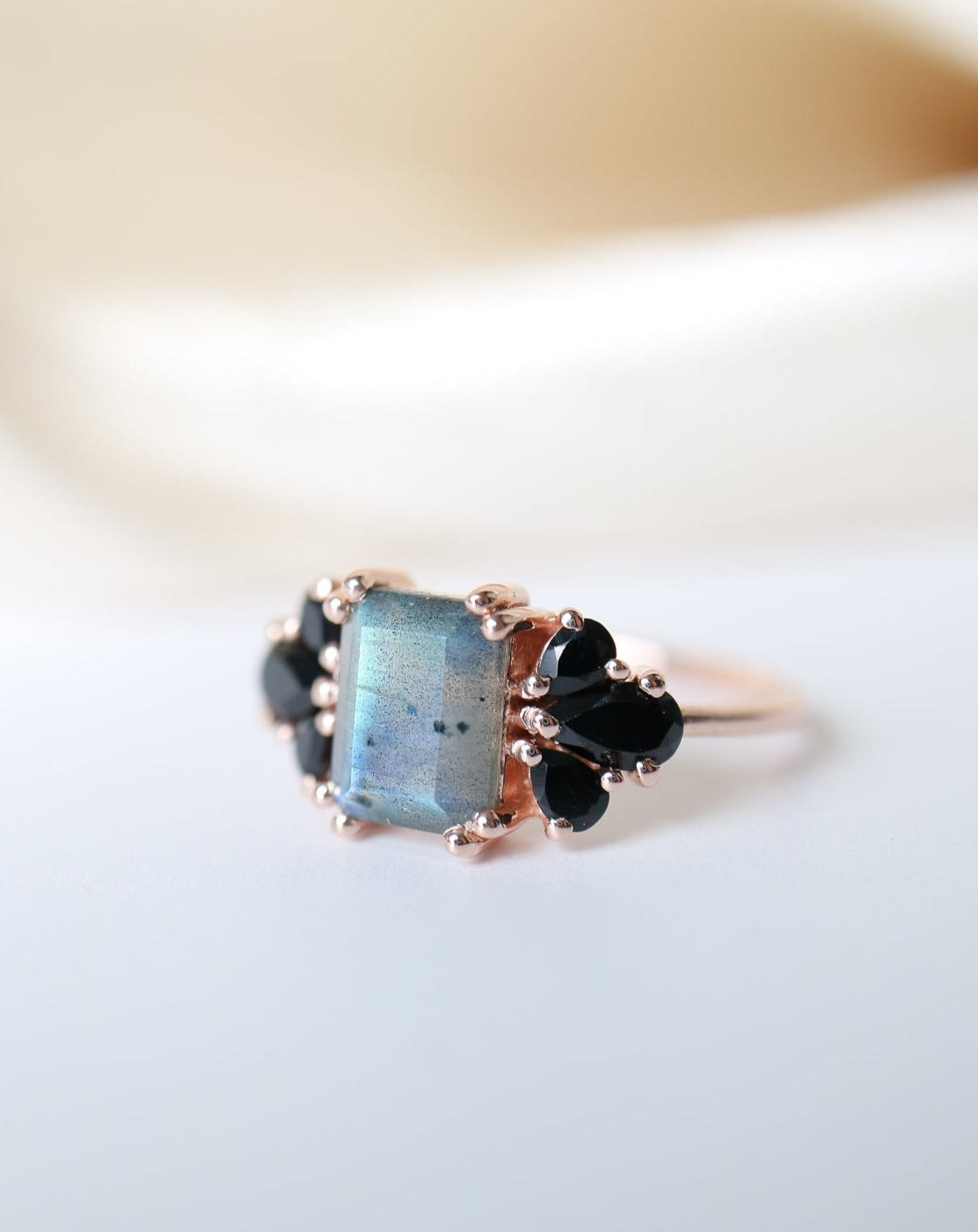 La Kaiser Empress Ring with Labradorite and Spinel