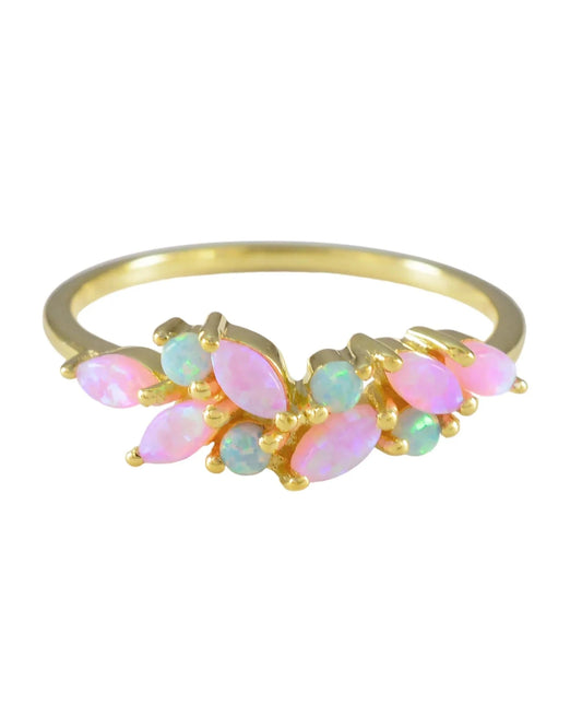 La Kaiser Orchard Ring pastel ombre gold