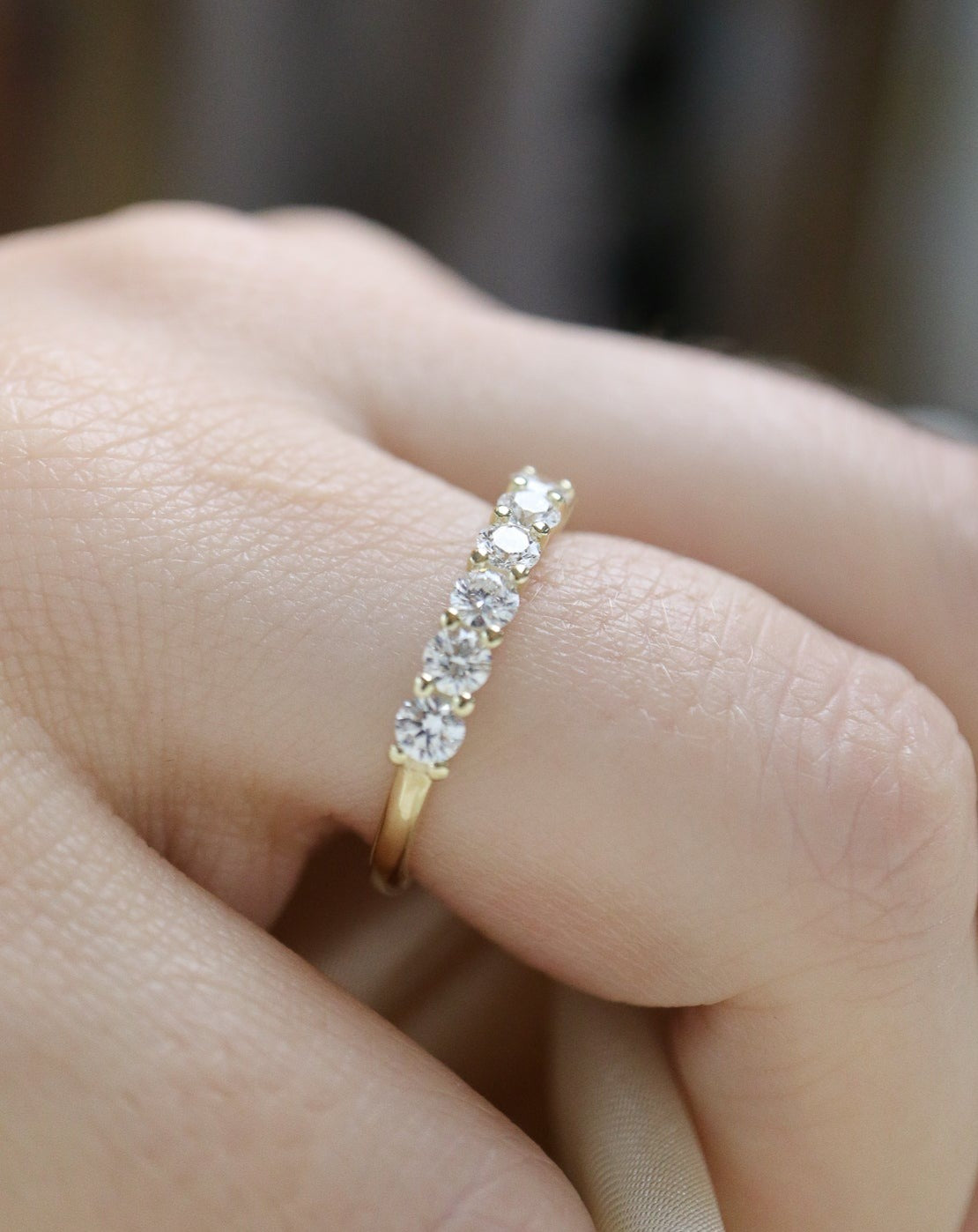 9ct gold and laboratory grown diamond eternity ring band