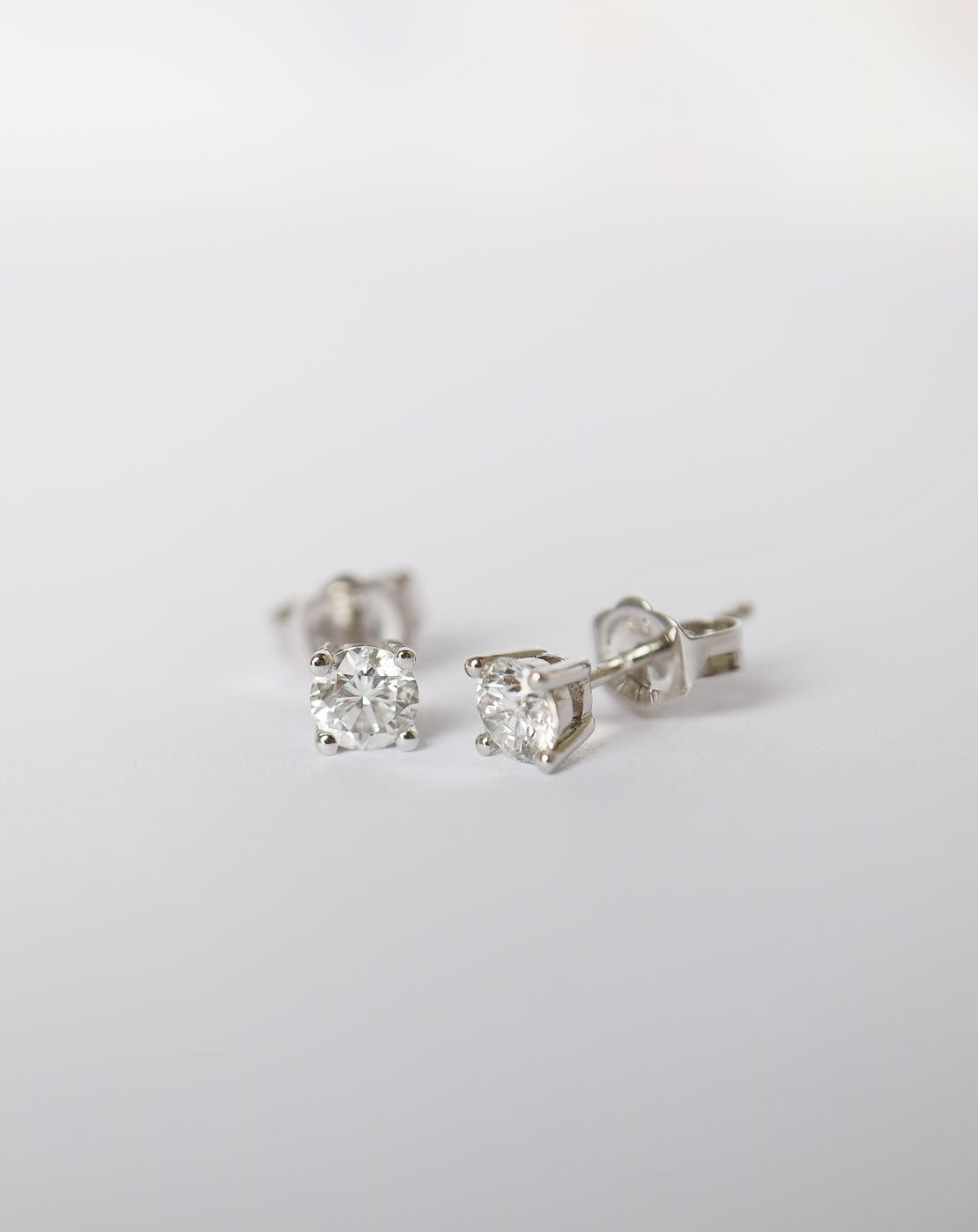 Lab diamond stud earrings