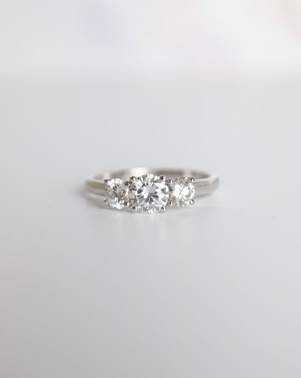Lab grown diamond engagement ring