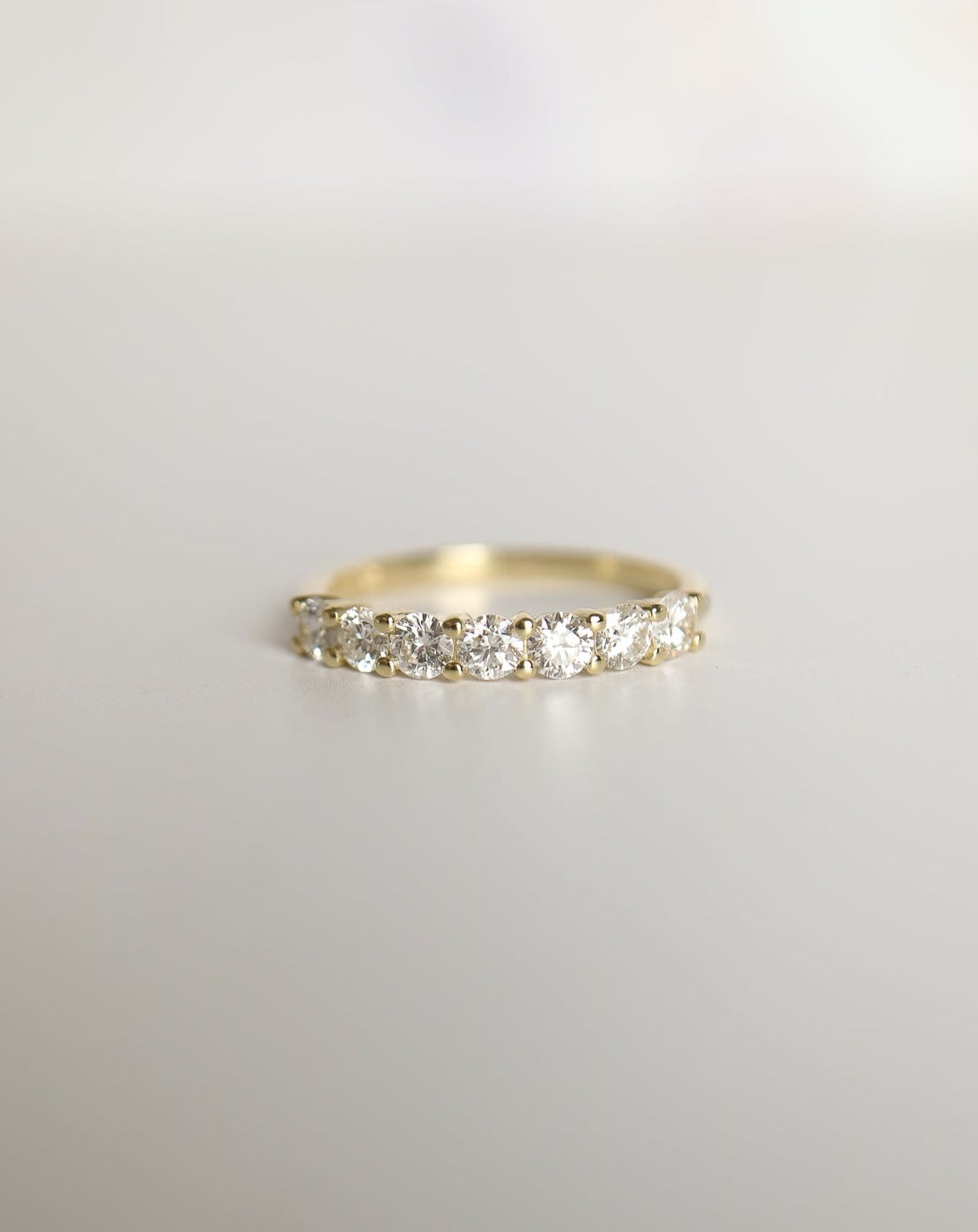 9ct gold and laboratory grown diamond eternity ring band