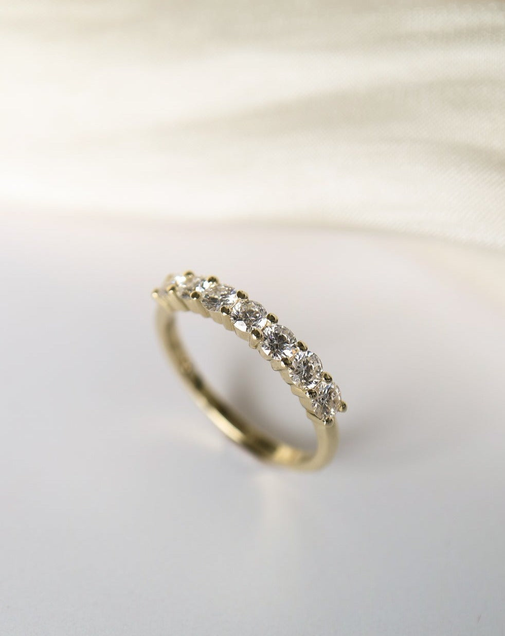 9ct gold and laboratory grown diamond eternity ring band